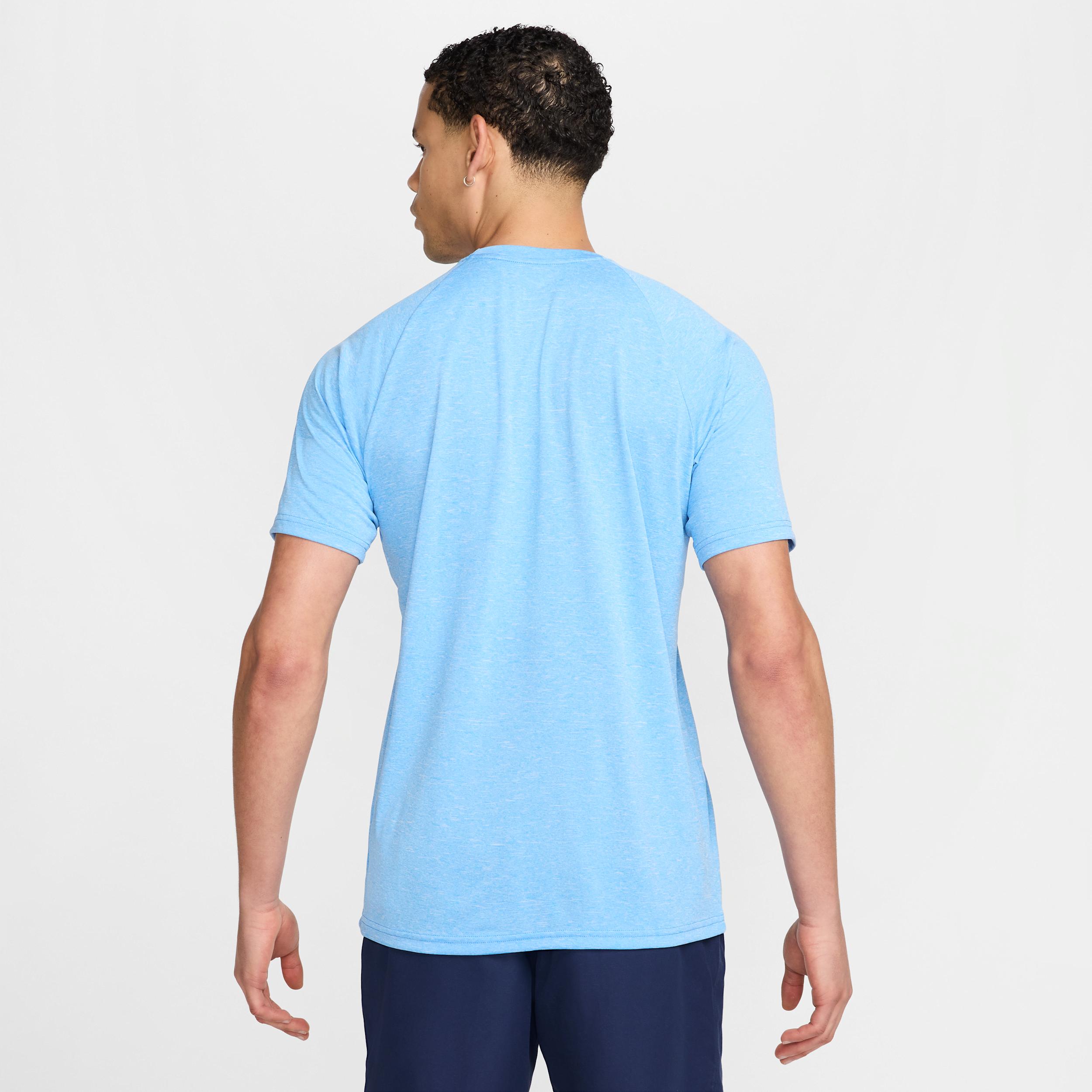 Nike Men's Heathered Short-Sleeve Hydroguard Swim Shirt Product Image