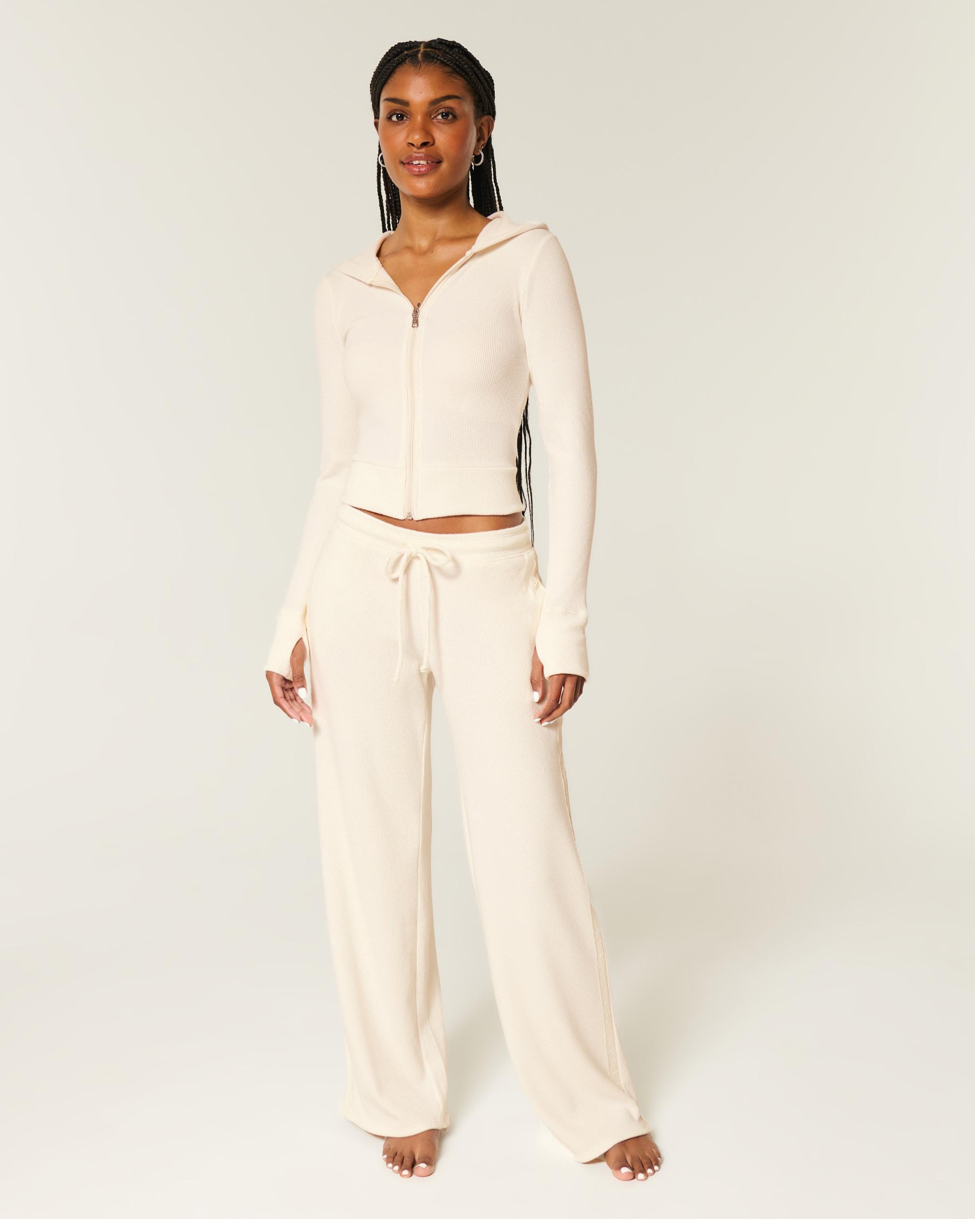 Gilly Hicks Waffle Lace Straight Pants Product Image