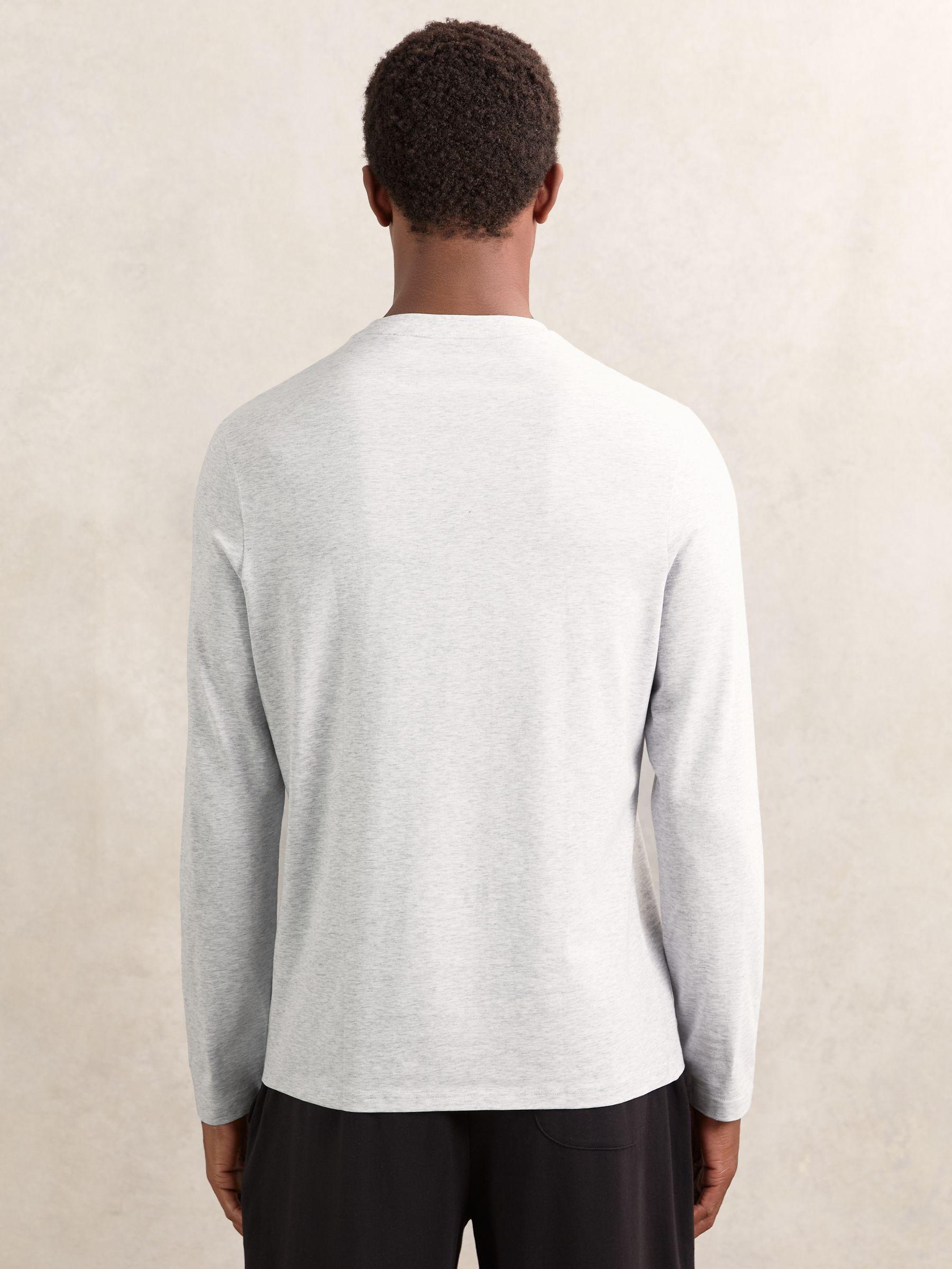 Stretch-Cotton Loungewear T-Shirt in Soft Grey Product Image
