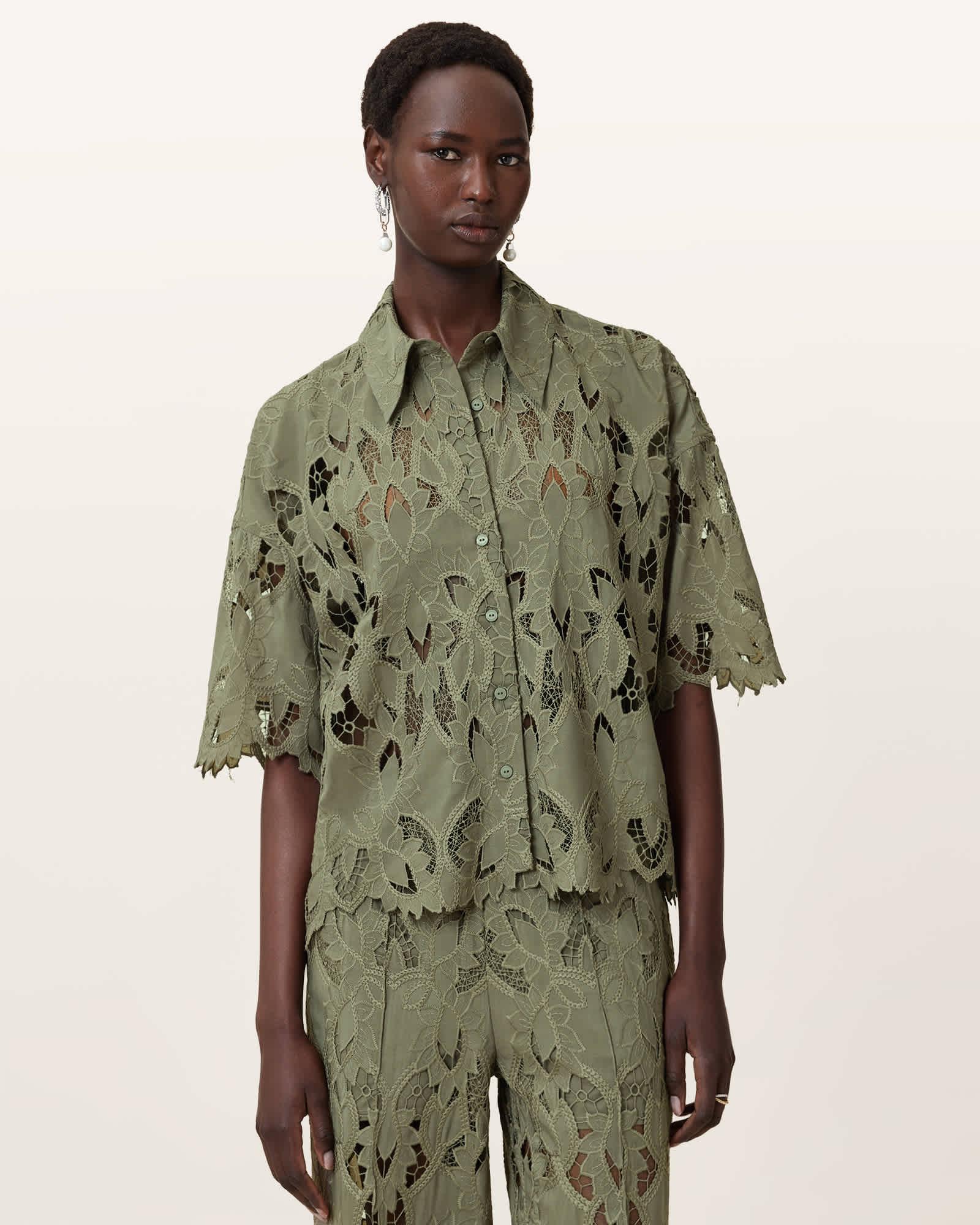 Charli Relaxed Fit Embroidered Shirt Product Image