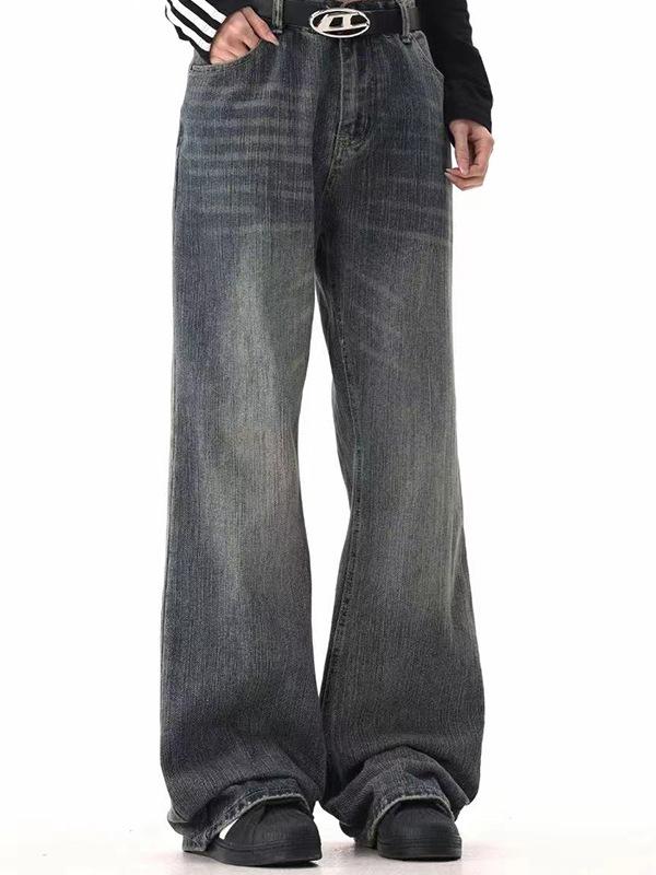 Tide Wash Distressed Flare Jeans Product Image