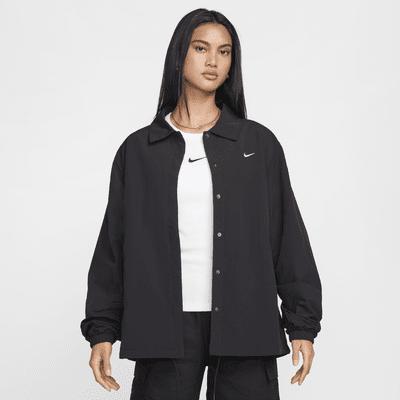 Womens Nike Sportswear Essential Oversized UV Woven Coaches Jacket | FV7560-010 Product Image