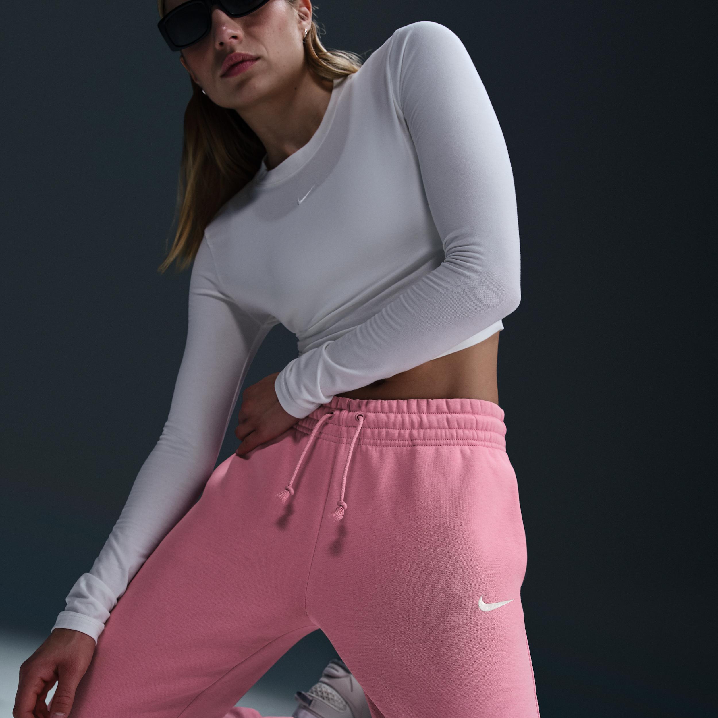 Womens Nike Sportswear Phoenix Fleece Mid-Rise Sweatpants | FZ7626-699 Product Image