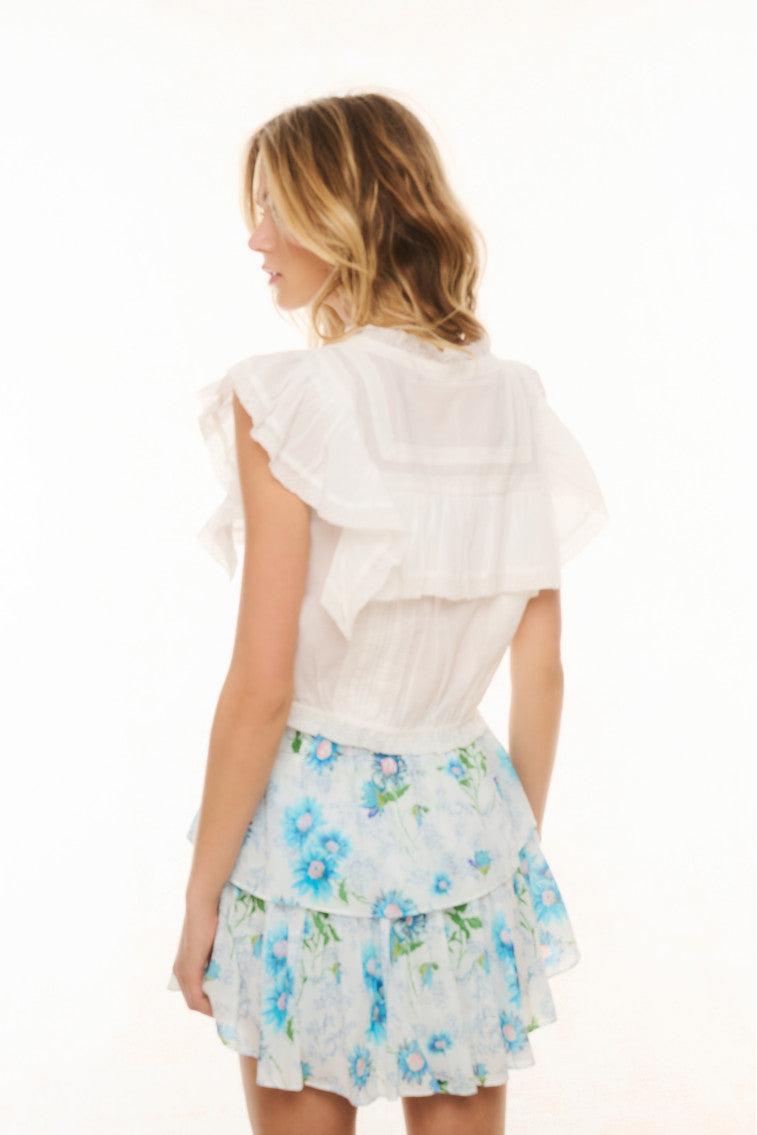 Ruffle Mini Floral Skirt Product Image