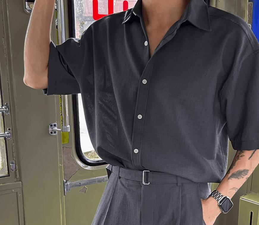 RT No. 11712 CASUAL SHIRT & PLEATED STRAIGHT PANTS Product Image