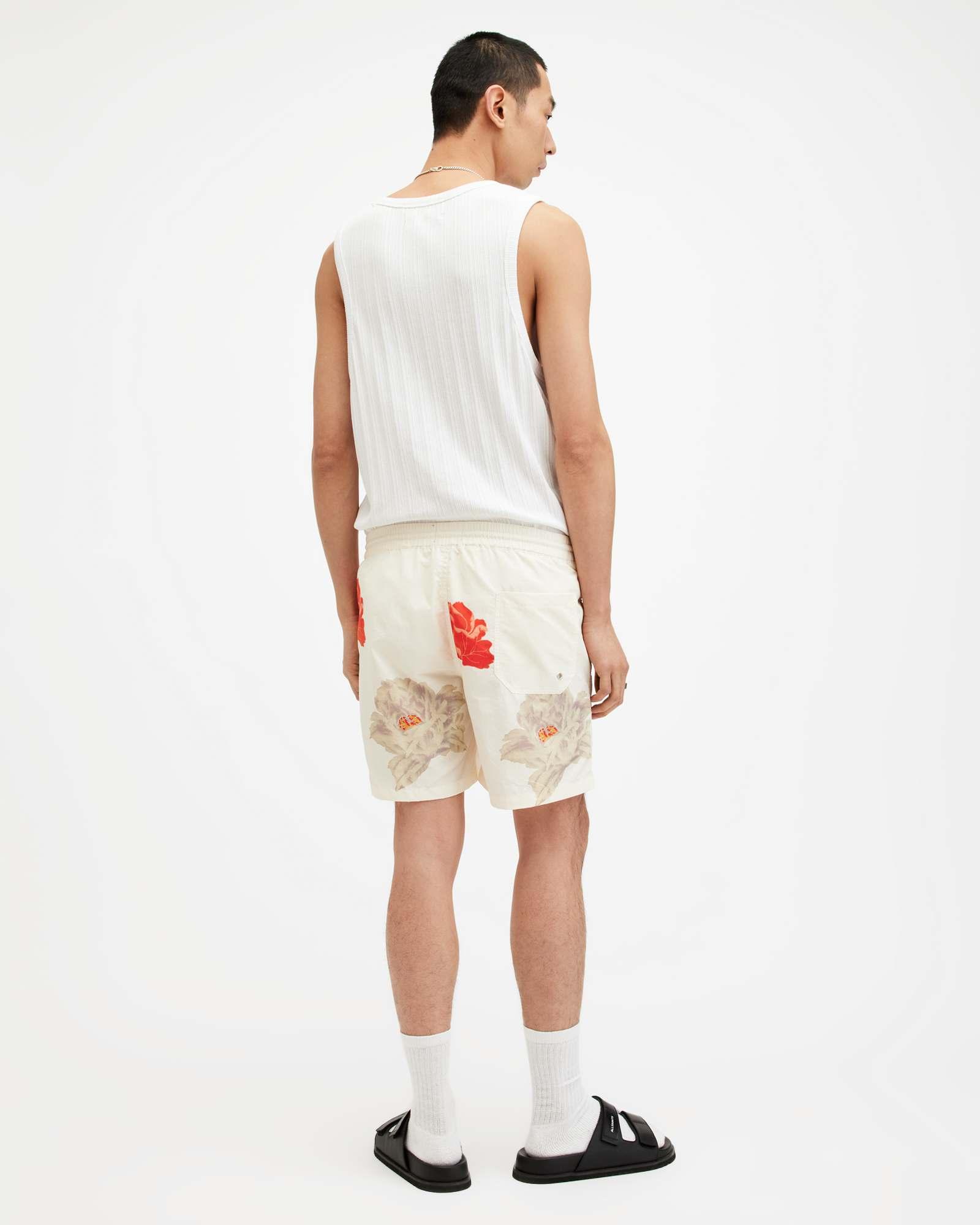 Roze Slim Floral Print Swim Shorts Product Image