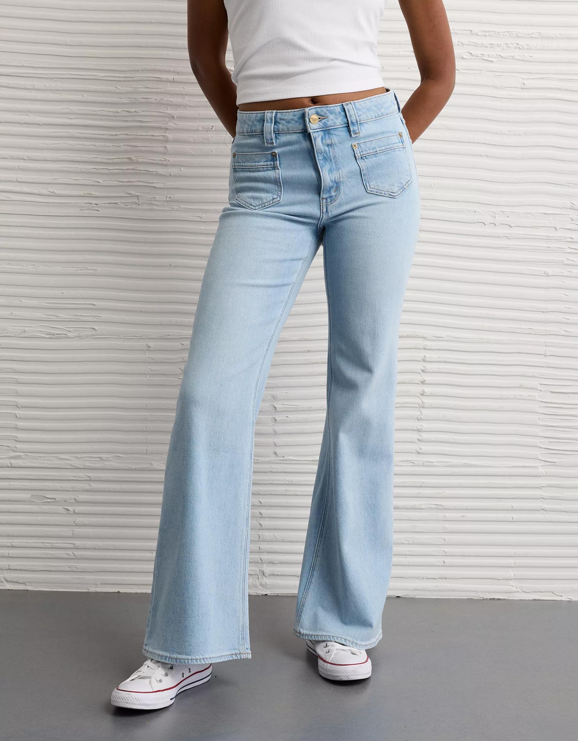 AE Stretch High-Waisted Flare Jean Product Image