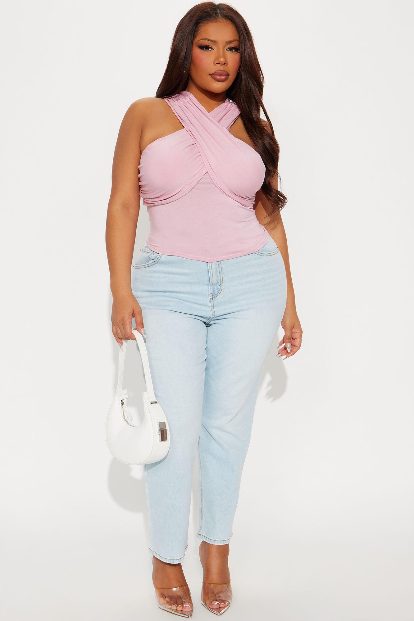 Sweetest Thing Ruched Off Shoulder Top - Pink Product Image