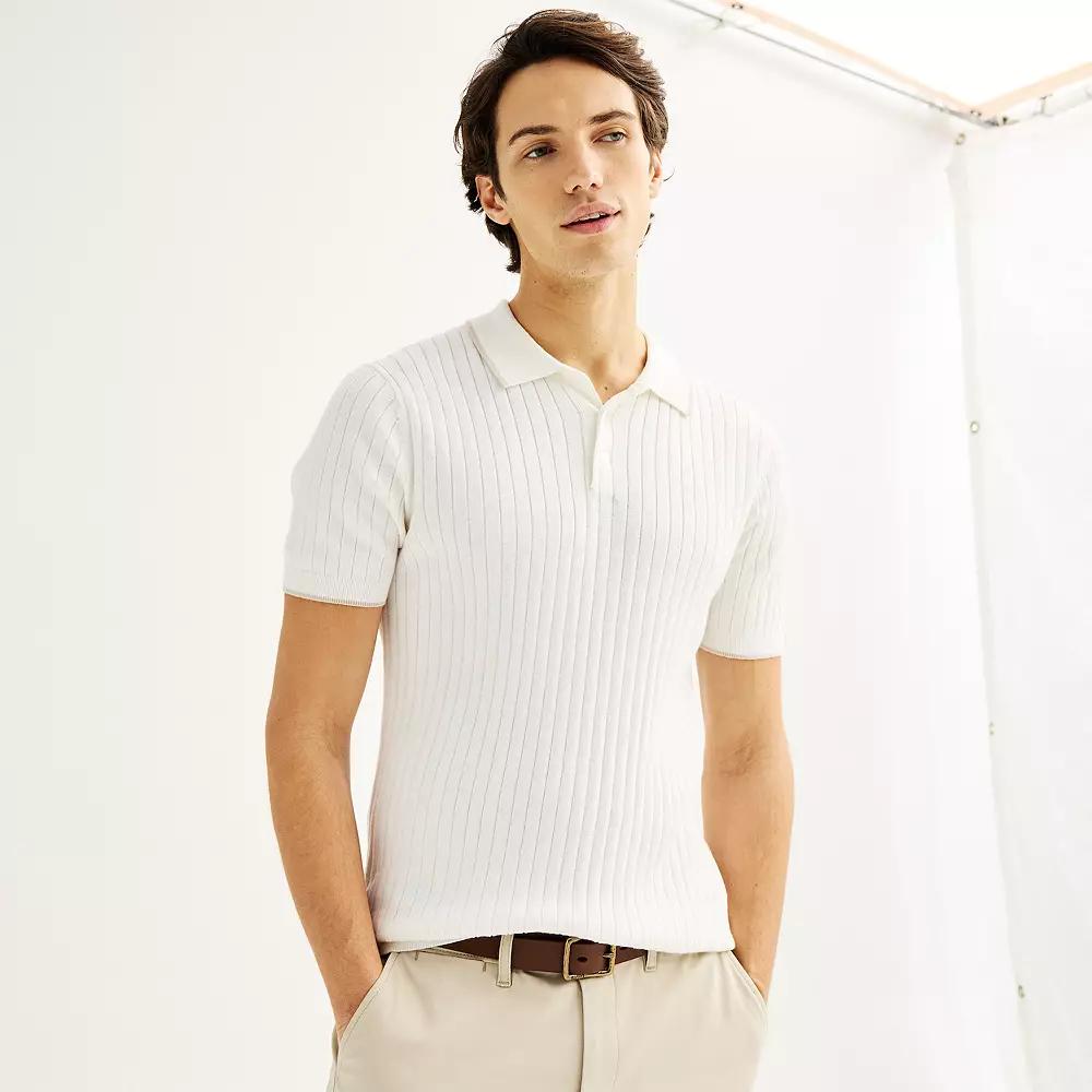 Men's Sonoma Goods For Life® Tipped Sweater Polo,  Product Image