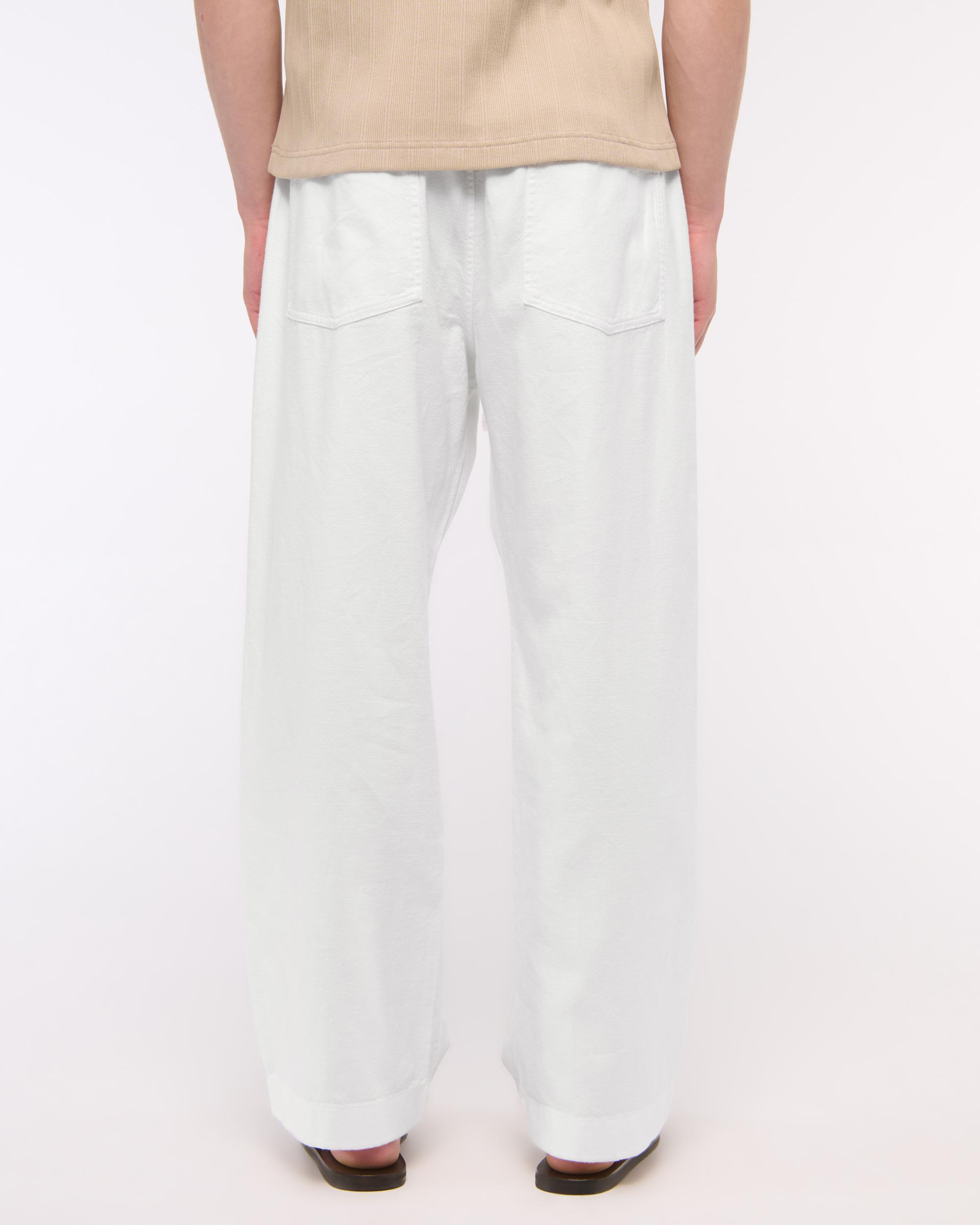 Baggy Cotton Texture Pull-On Pant Product Image