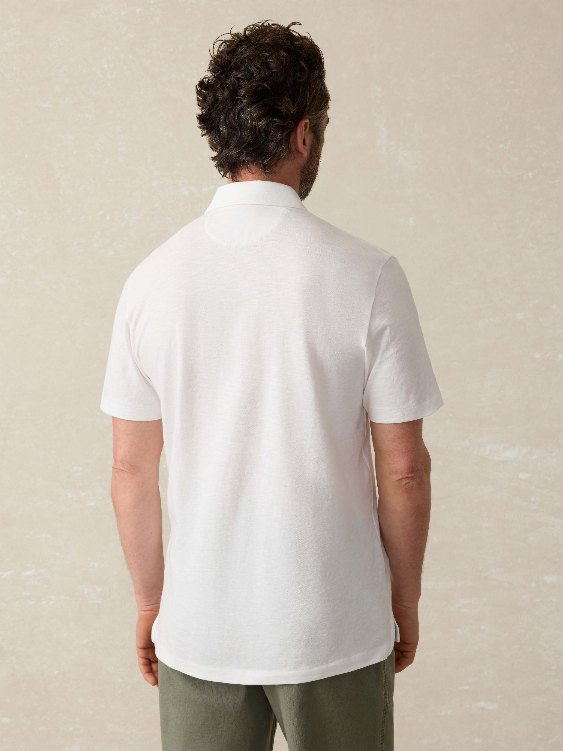 Sunwashed T-Shirt Polo - White Product Image