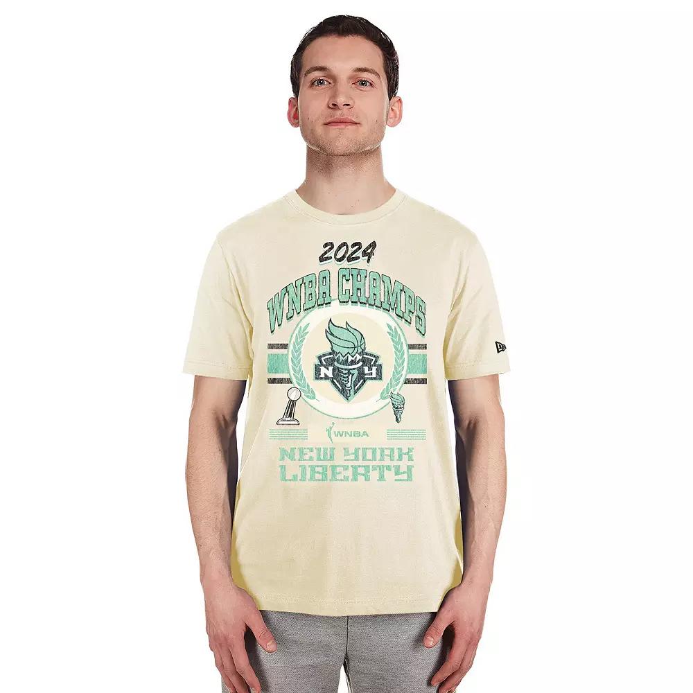 Men's New Era Cream New York Liberty 2024 WNBA Finals Champions Chrome T-Shirt, Size: XL, Wnb Beige Product Image
