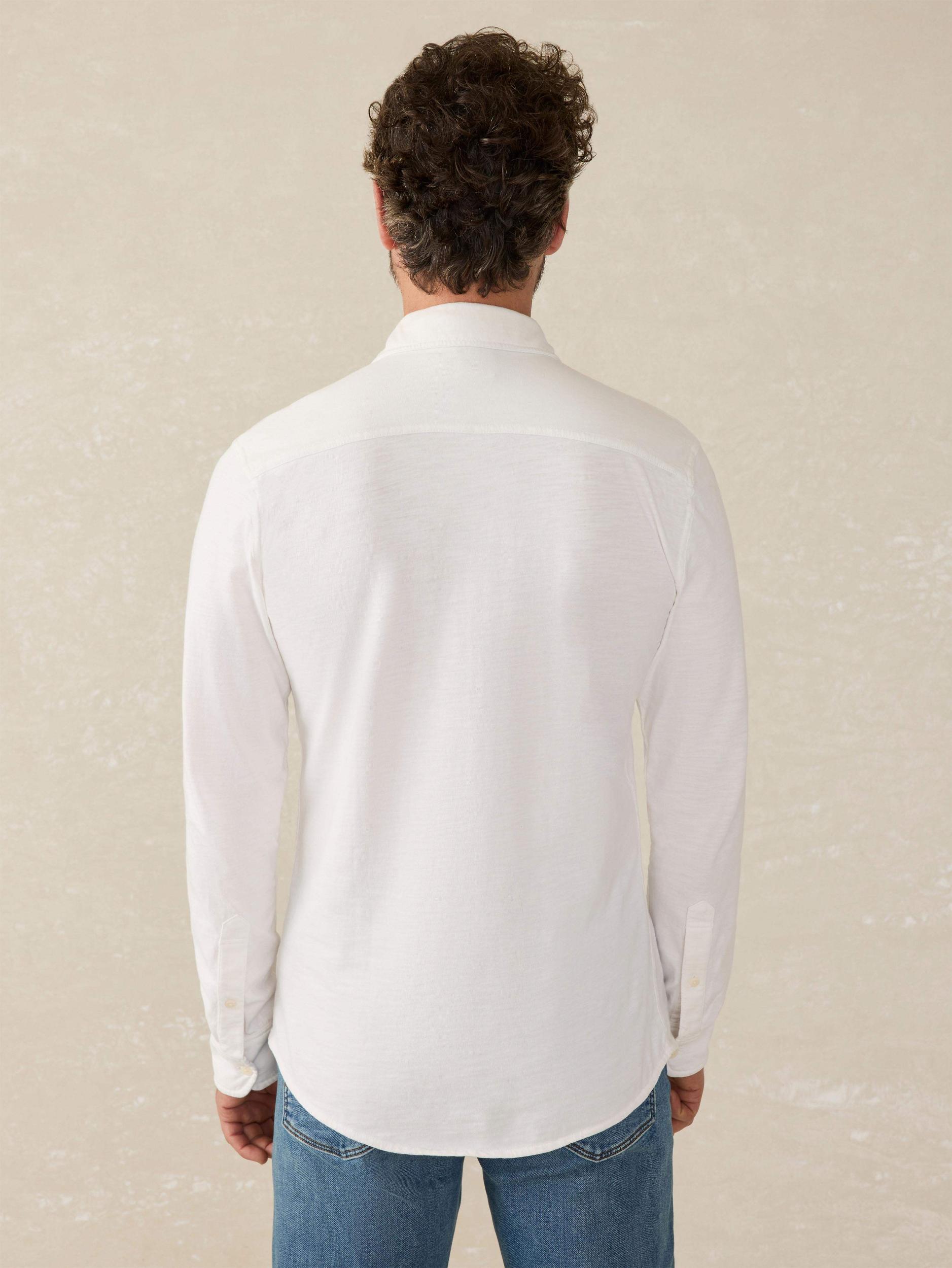 Sunwashed Knit Shirt - White Male Product Image
