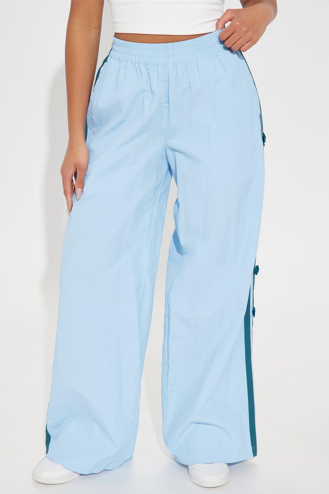 If You Behave Windbreaker Track Pant - Light Blue Product Image