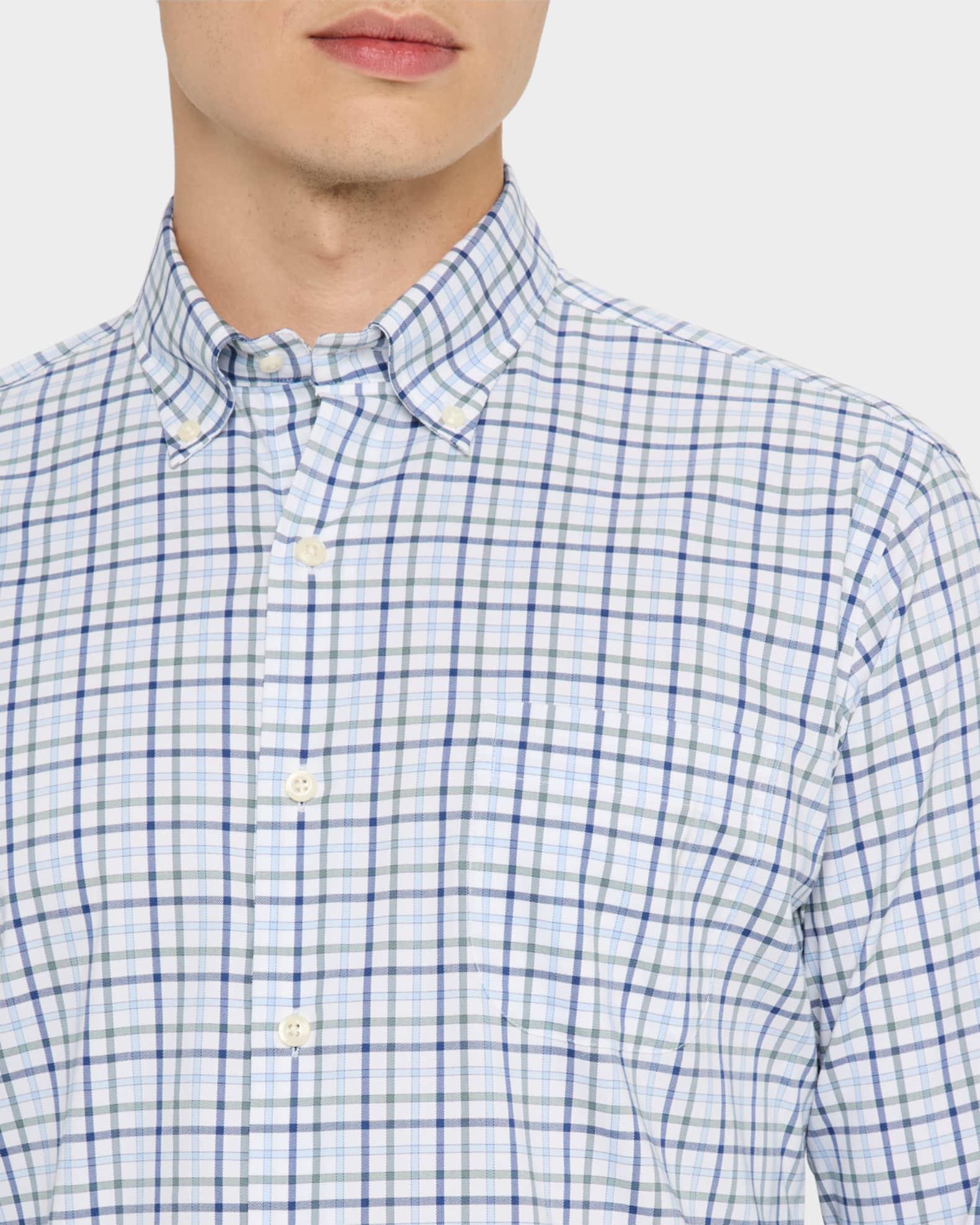 Men's Calgary Crown Lite Cotton-Stretch Check Sport Shirt Product Image