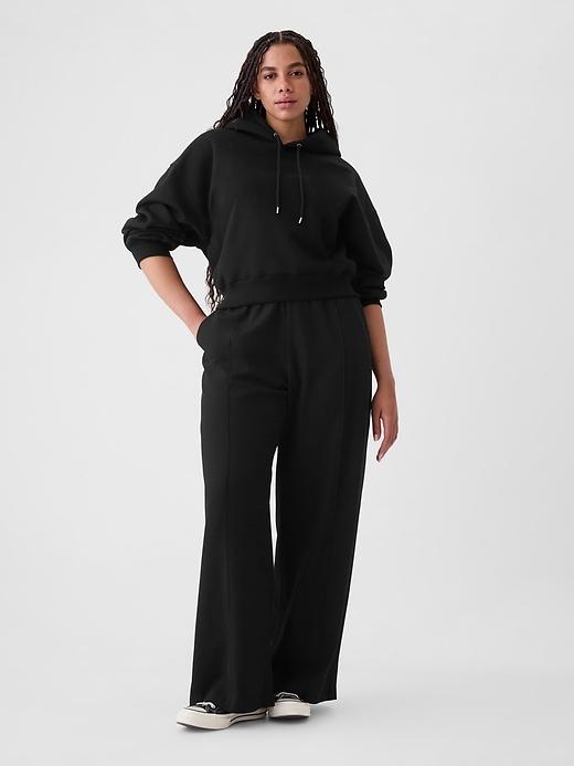 Wide-Leg Seamed Pull-On Pants Product Image