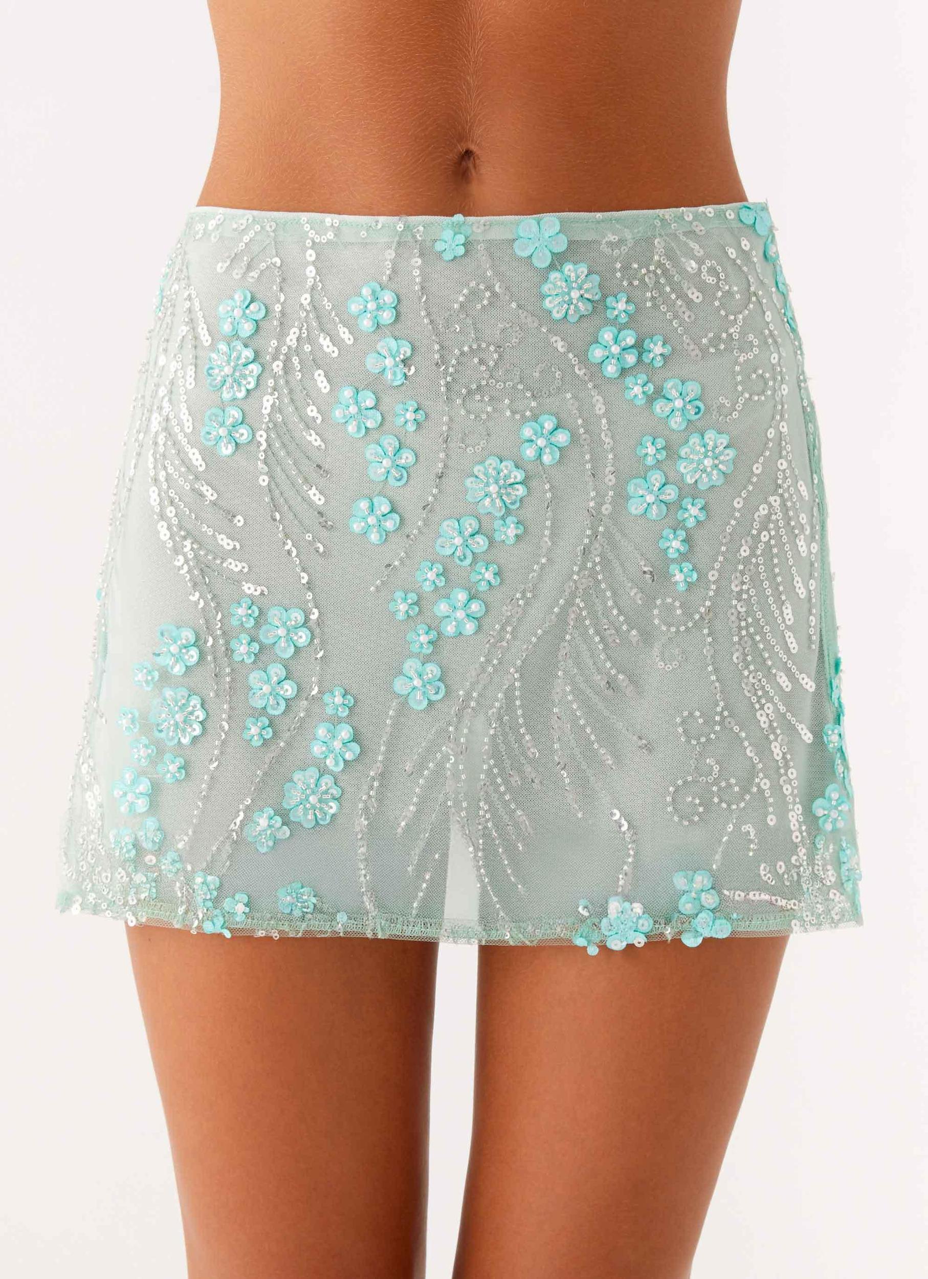 Kandi Mini Skirt - Mint Product Image