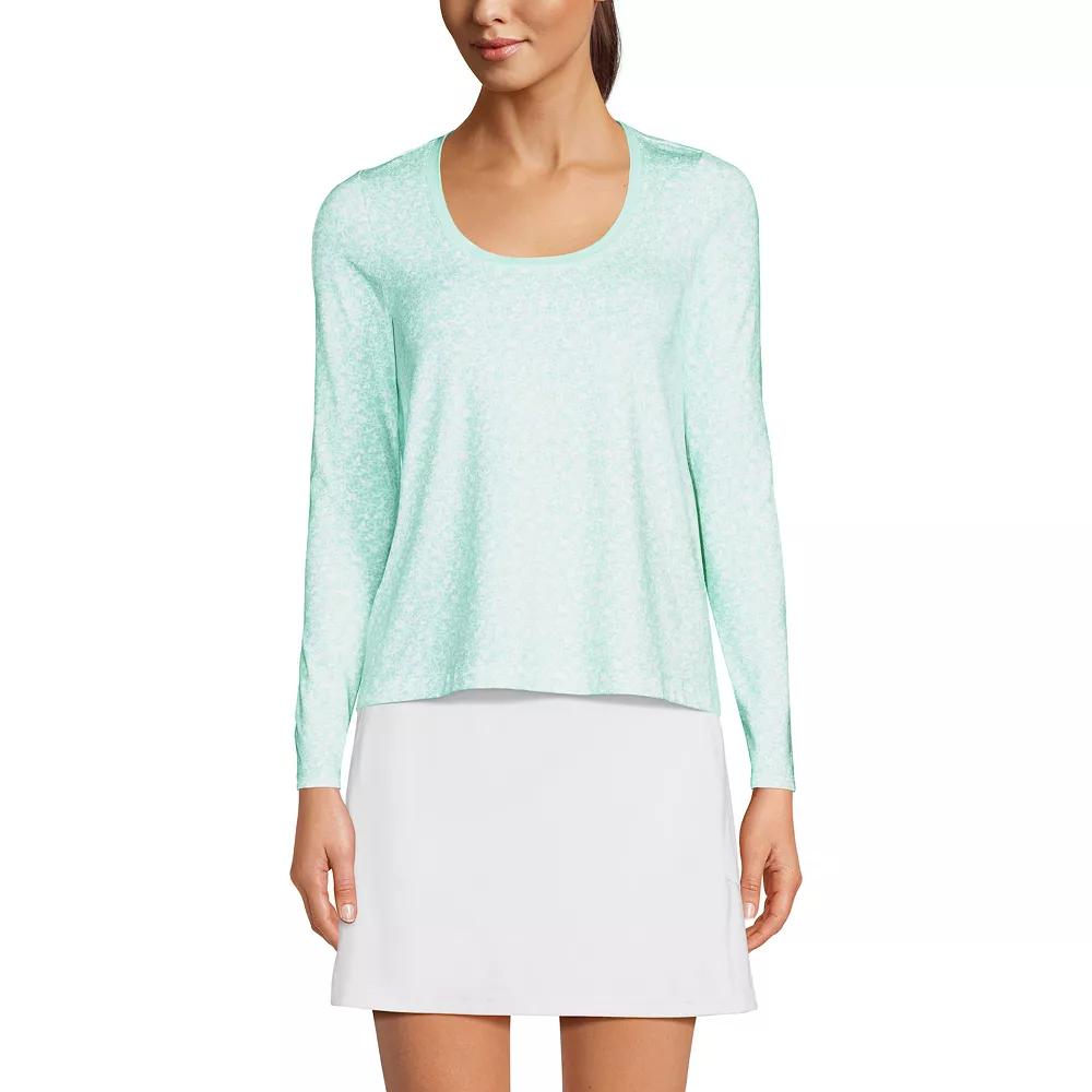 Women's Lands' End Power Performance Long Sleeve Scoopneck T-Shirt,  Product Image