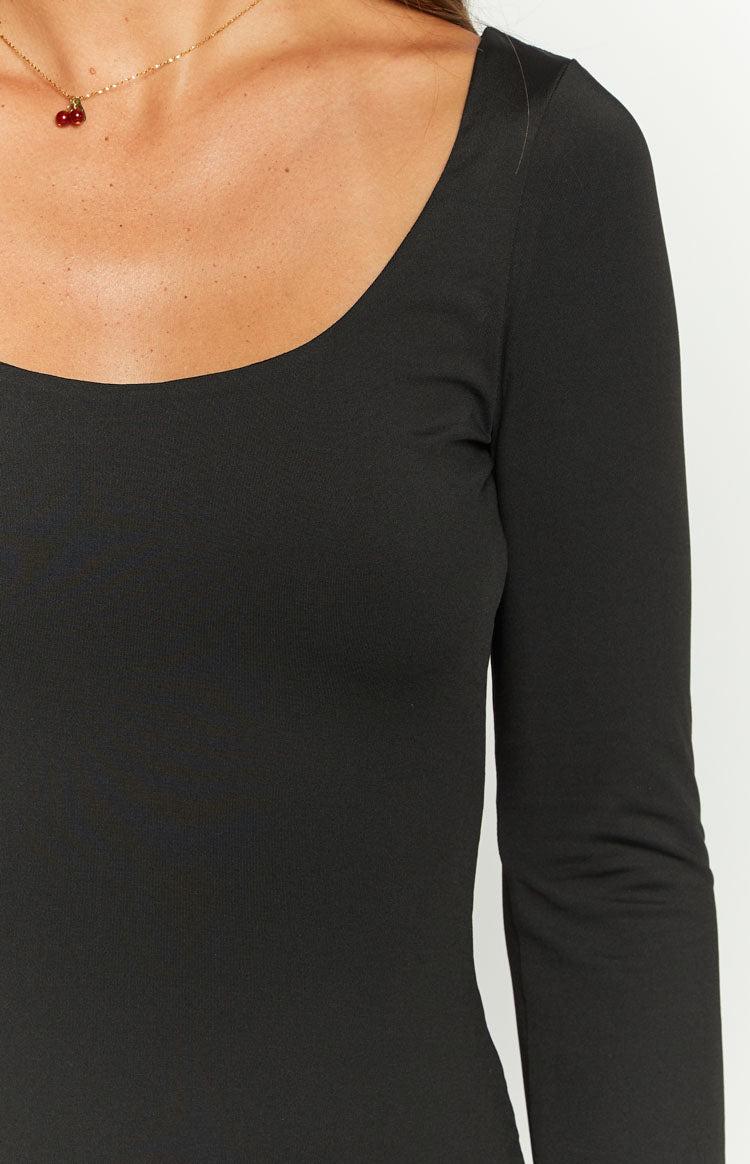 Tory Black Long Sleeve Mini Dress Product Image