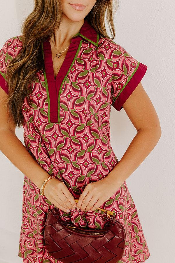 Cider Dreams Mini Dress in Sangria Product Image