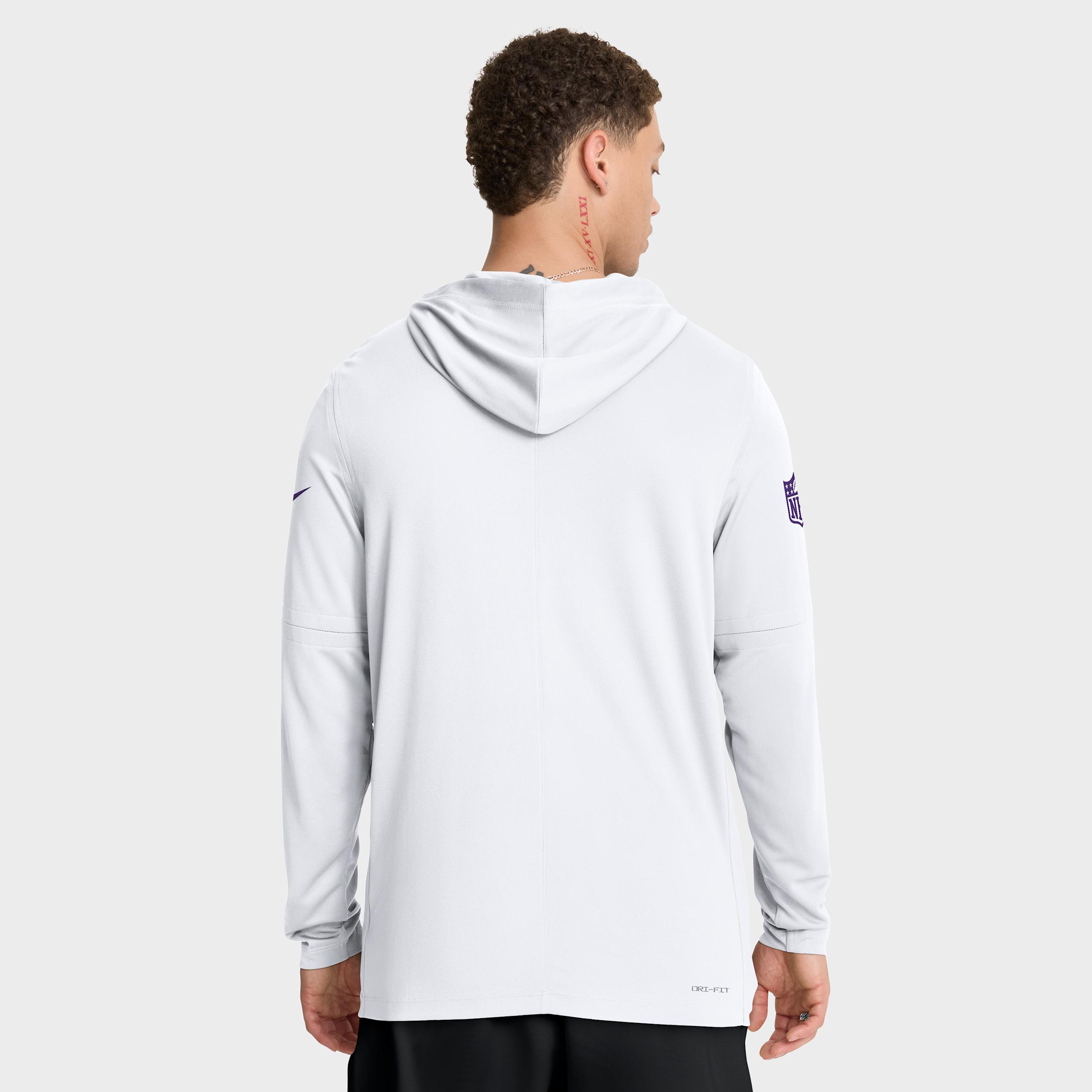 Minnesota Vikings Option Read Nike Mens Dri-FIT NFL Long-Sleeve Hooded Top | 03B910A9M-S58 Product Image