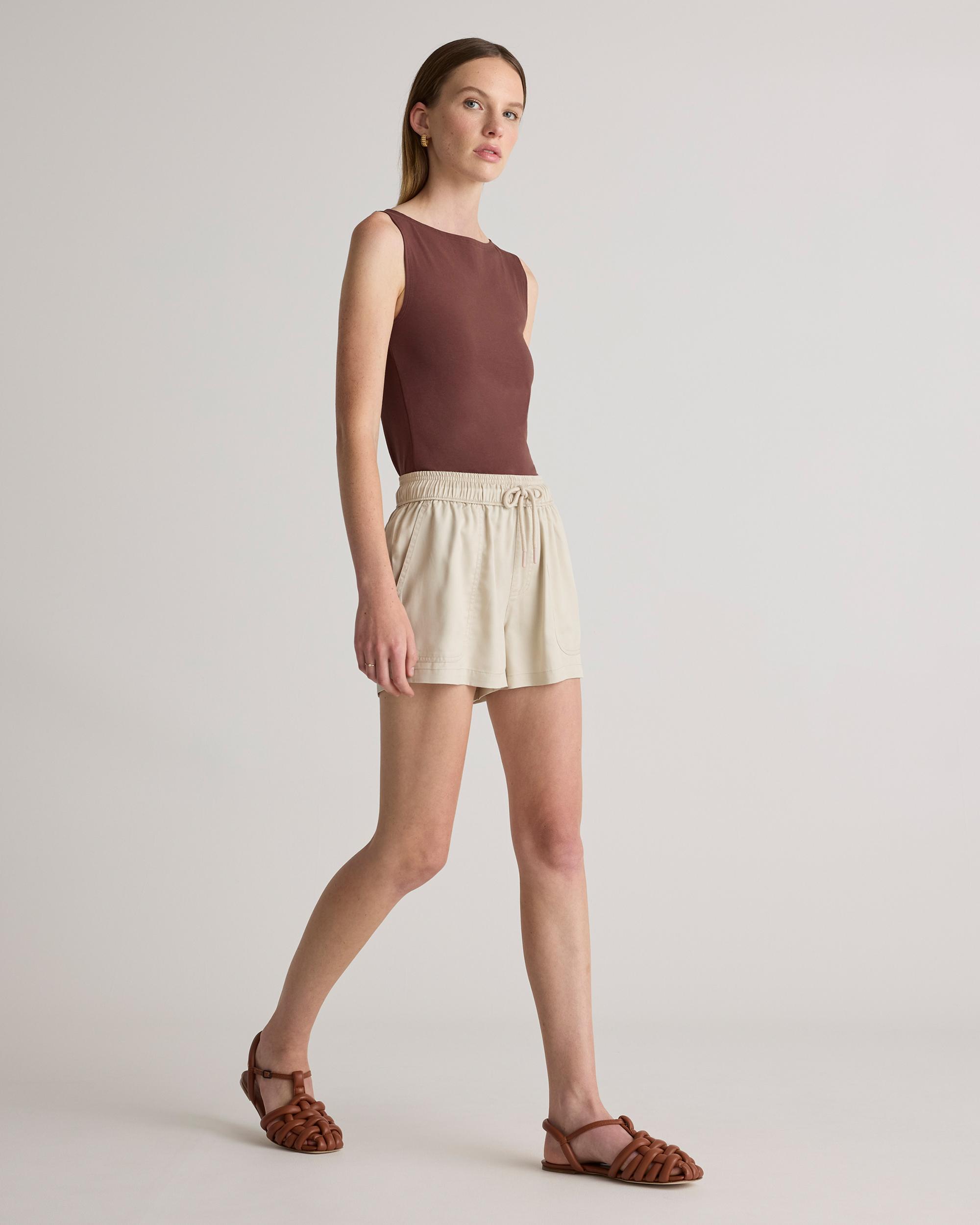 Quince | Women's Stretch Cotton Jersey Boat Neck Tank Top Organic Cotton Product Image