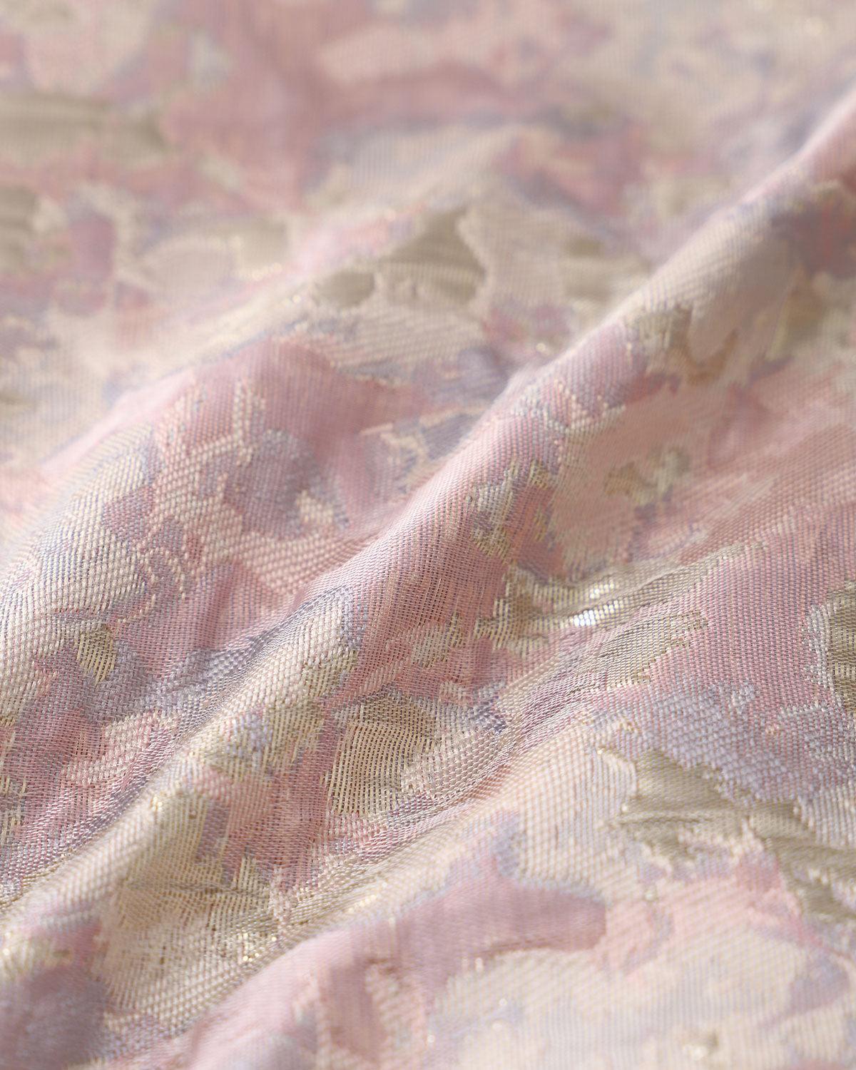 Pink Floral Textured A-Line Mini Skirt Product Image