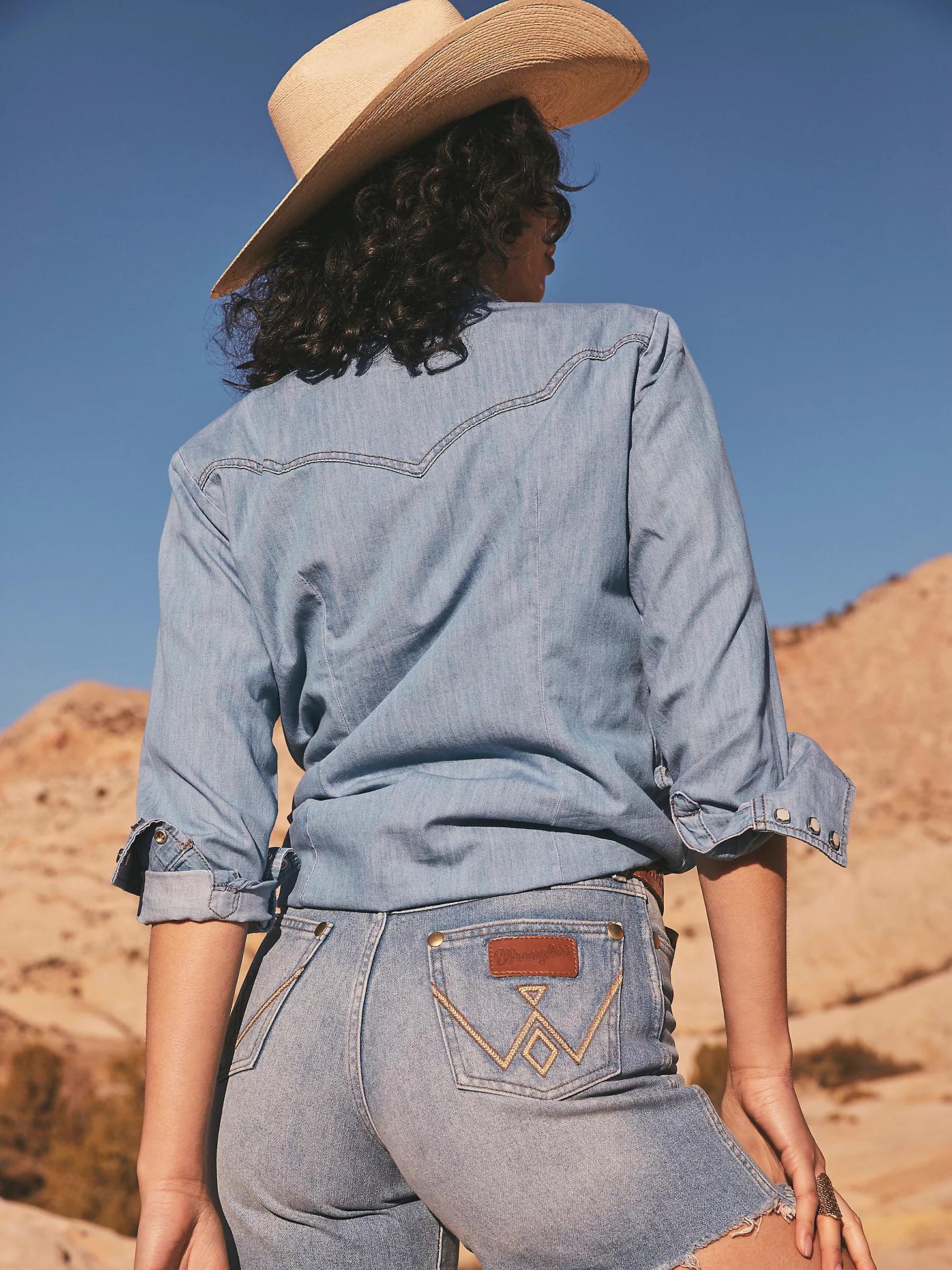 Wrangler® x Yellow Rose by Kendra Scott Denim Shirt | Women's TOPS | Wrangler® Product Image