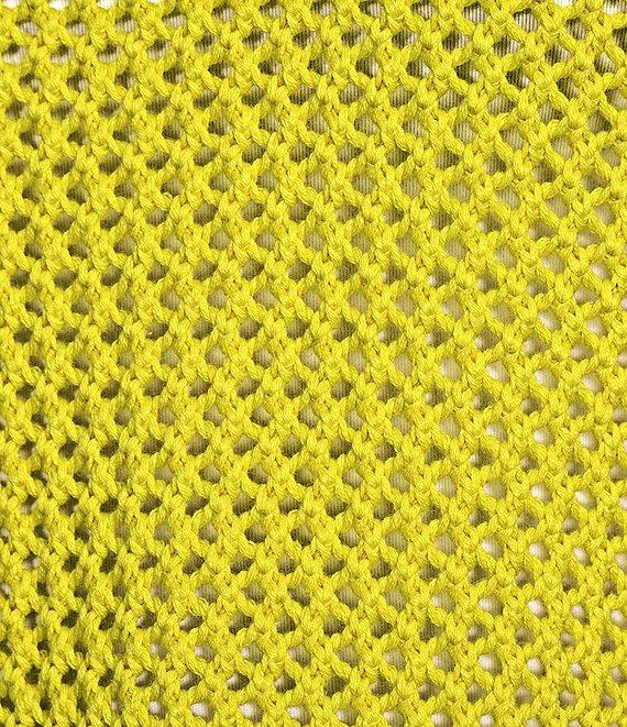 Skies Are Blue Crochet V-Neck Long Sleeve Scallop Hem Top Product Image