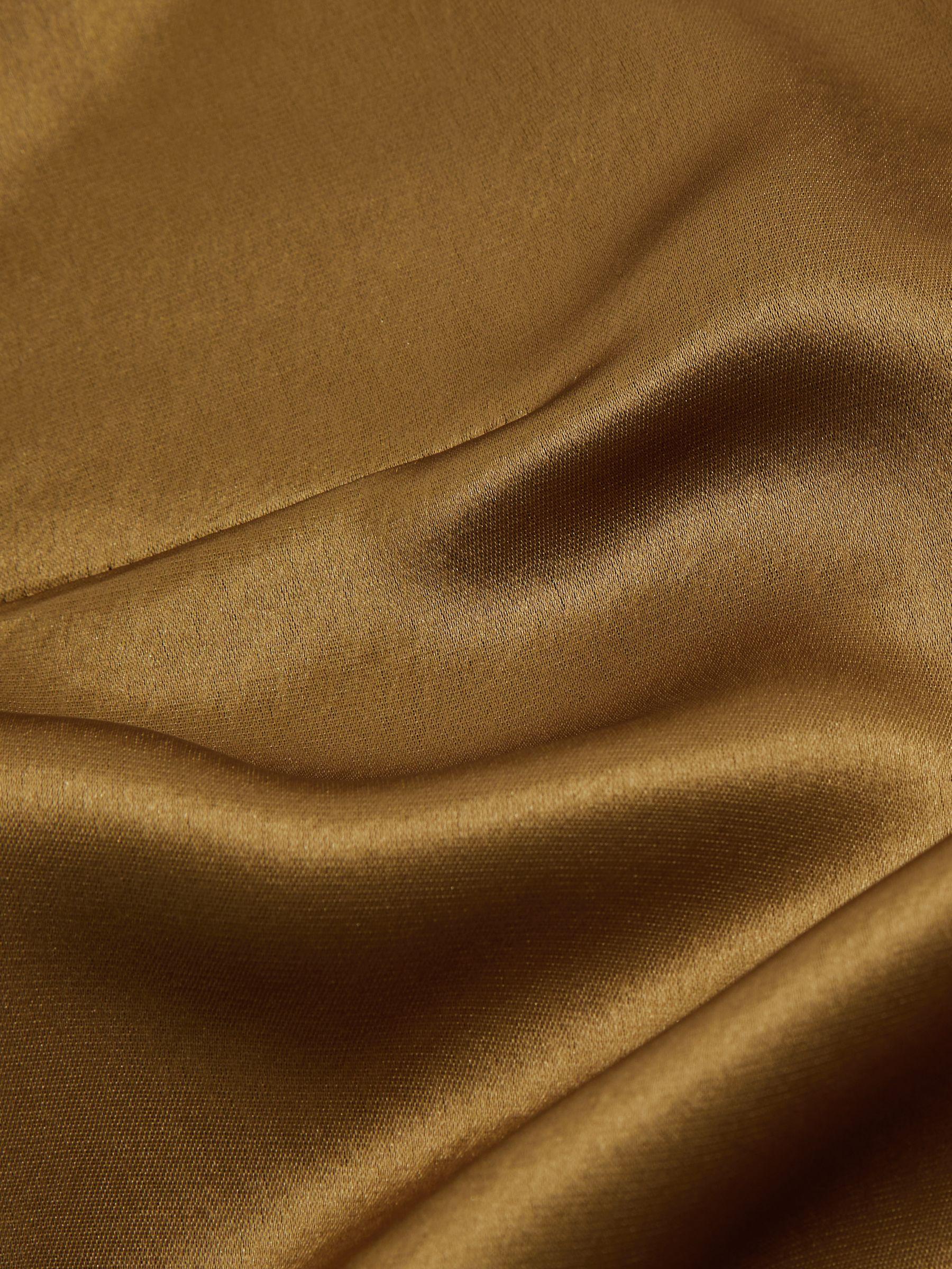 Acler Draped Satin Mini Dress in Gold Moss Product Image