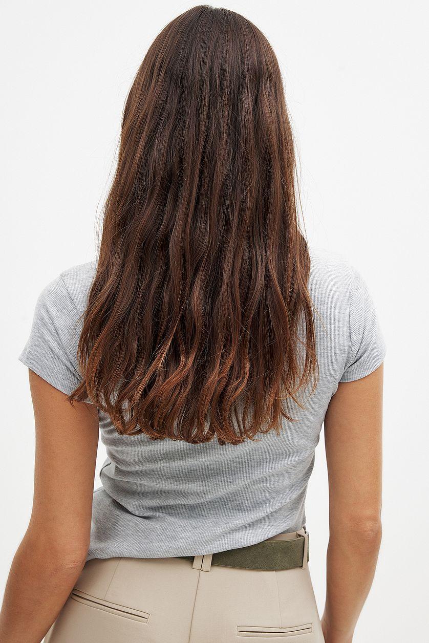 Ribbed Short Sleeve T-shirt Product Image