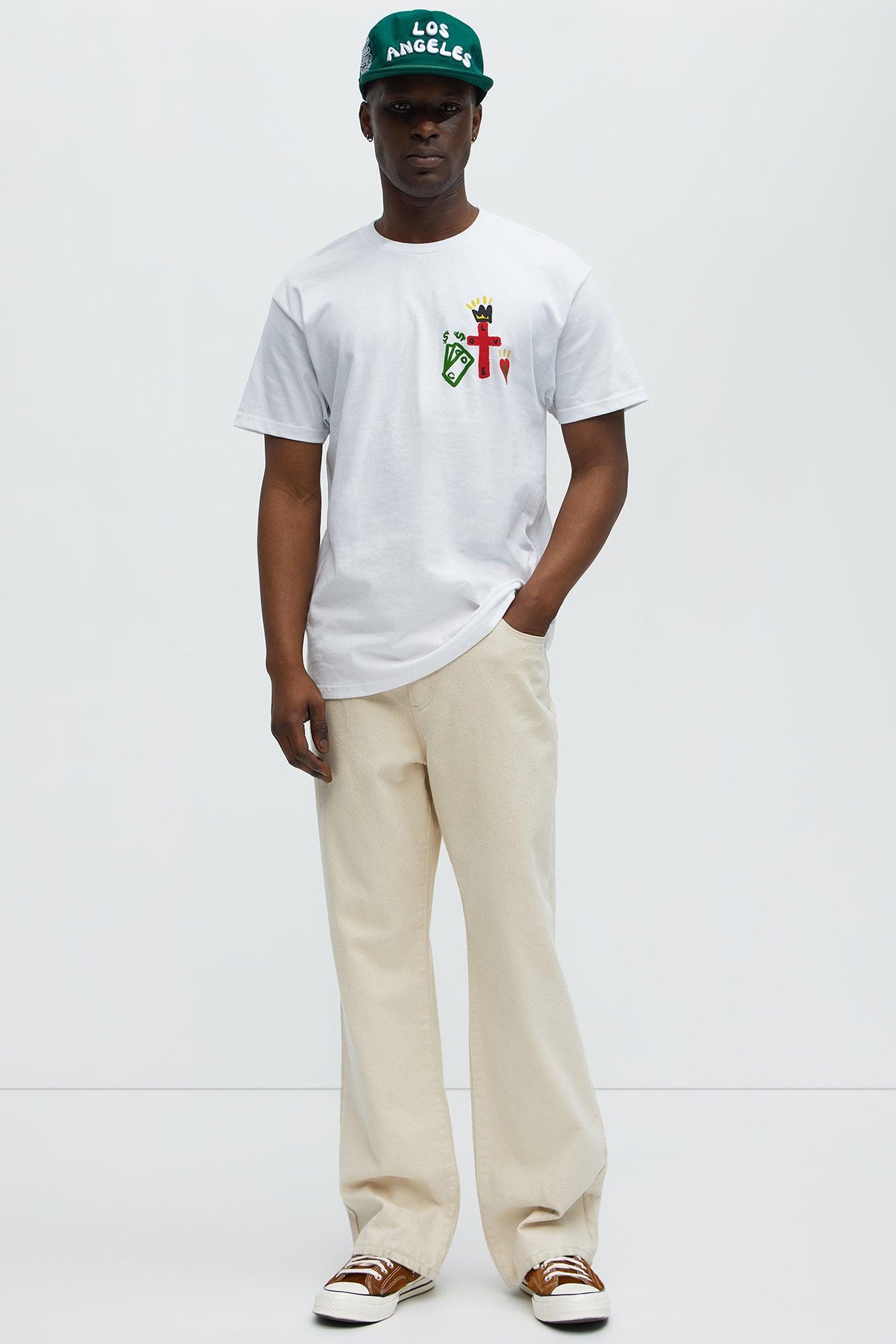 Love Over Money Short Sleeve Tee - White Product Image