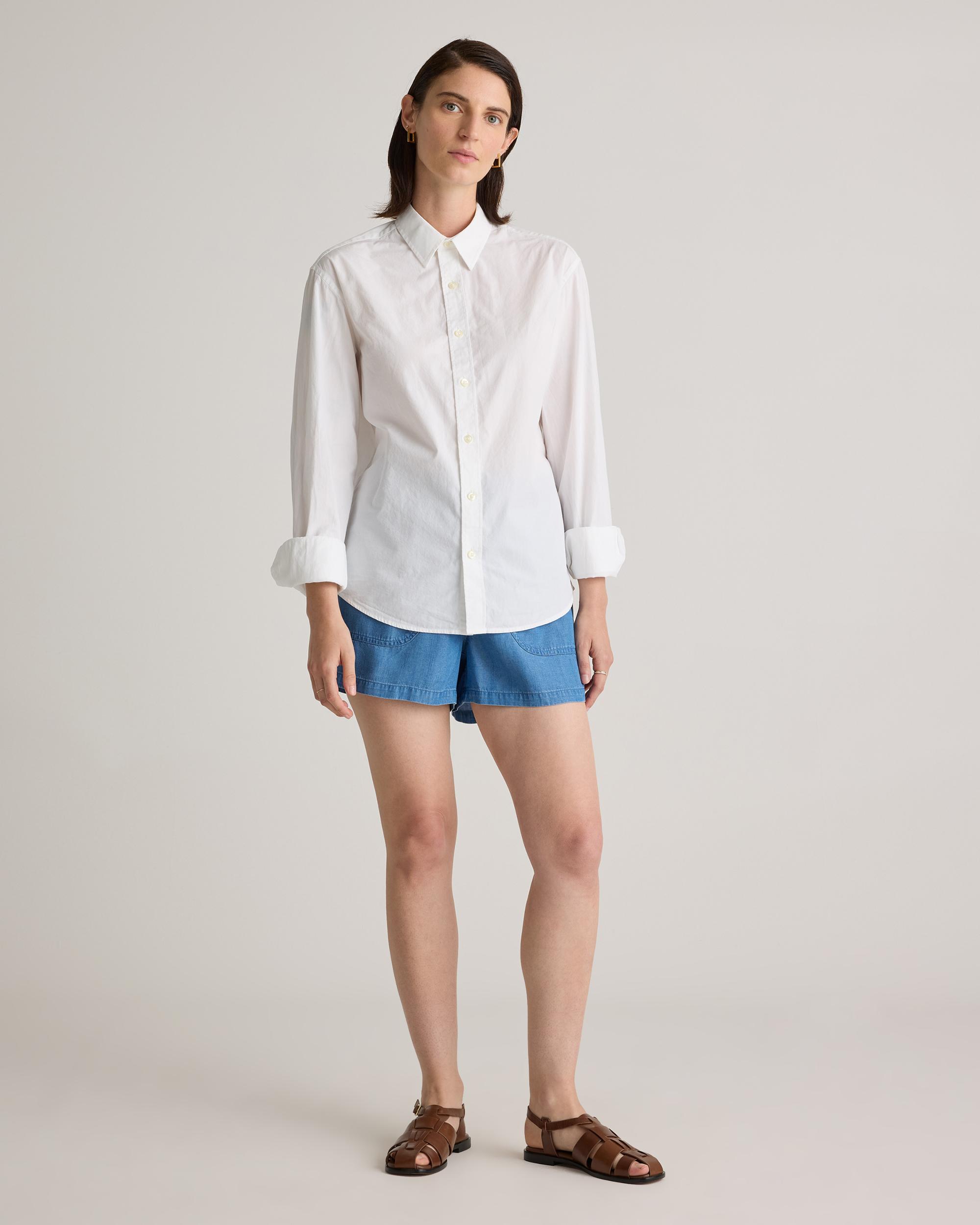 Quince | Women's Pull-On Tencel Chambray Shorts Product Image