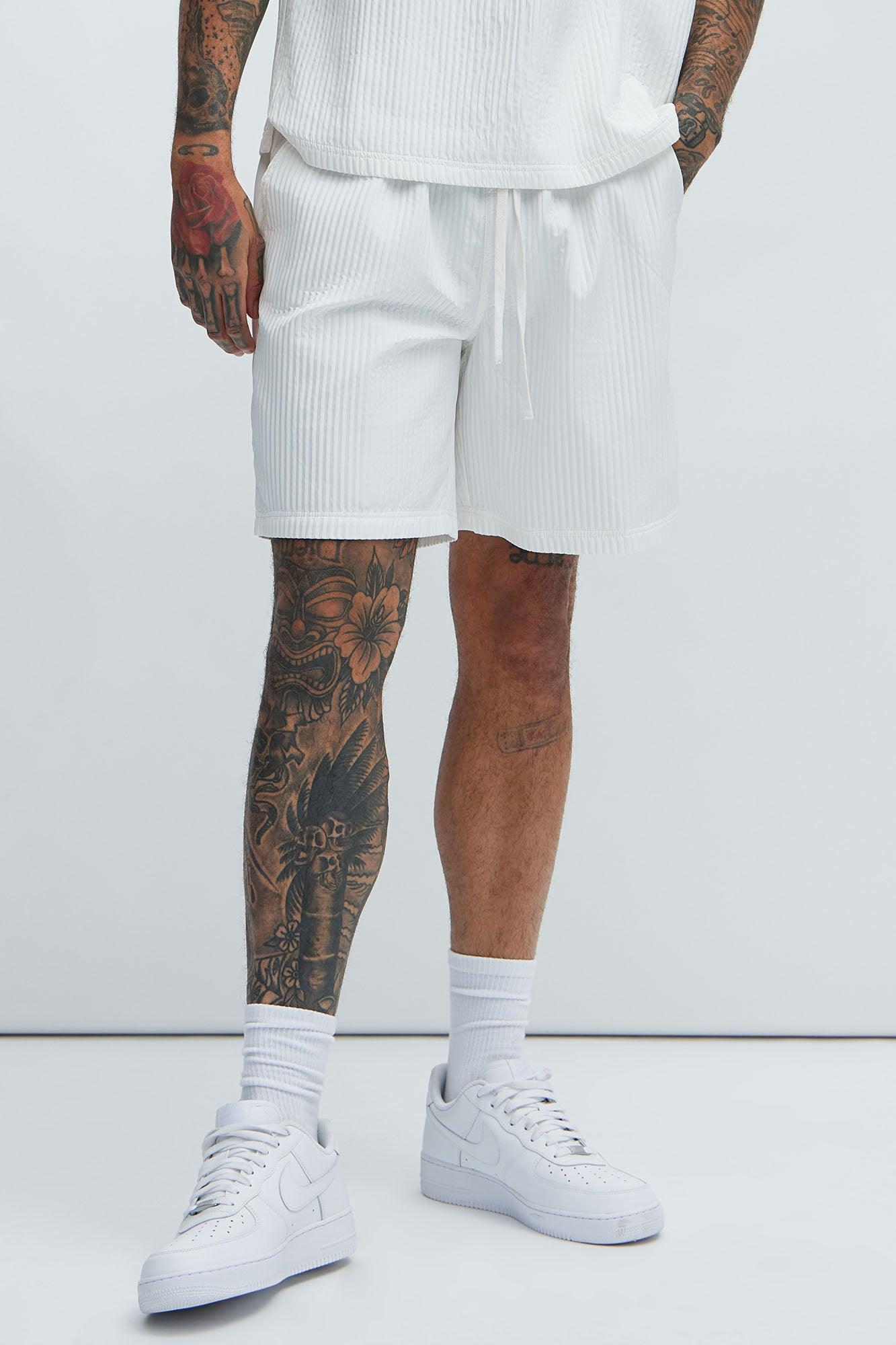 Santiago Relaxed Shorts - White Product Image