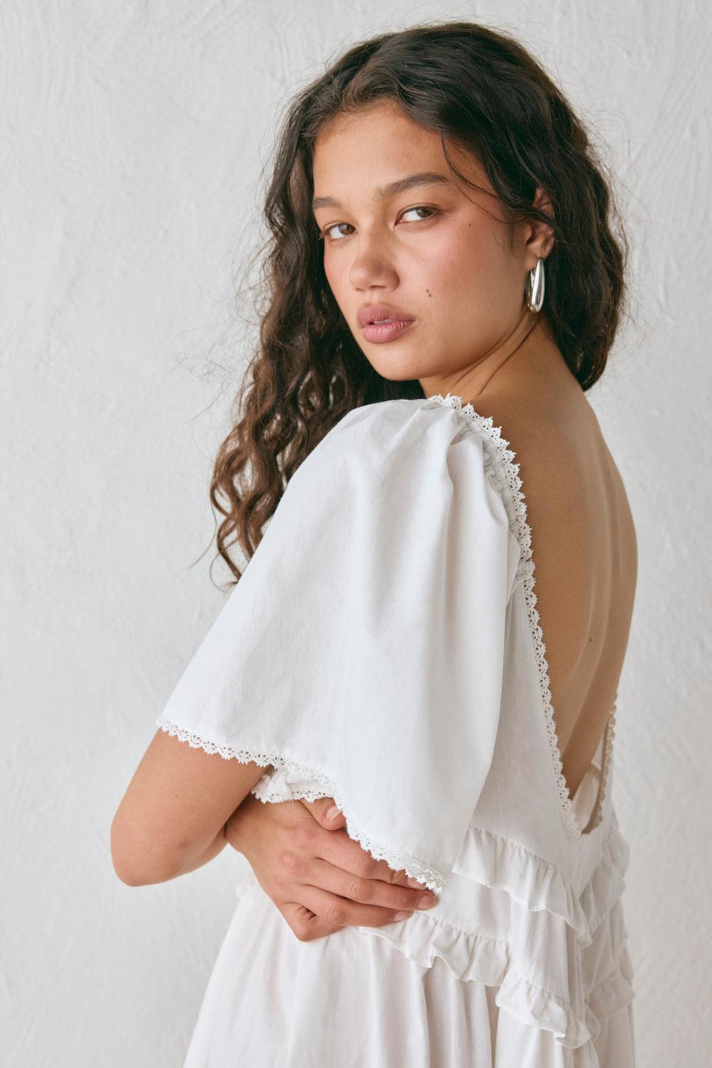 La Prairie Smock Midi Dress White Product Image