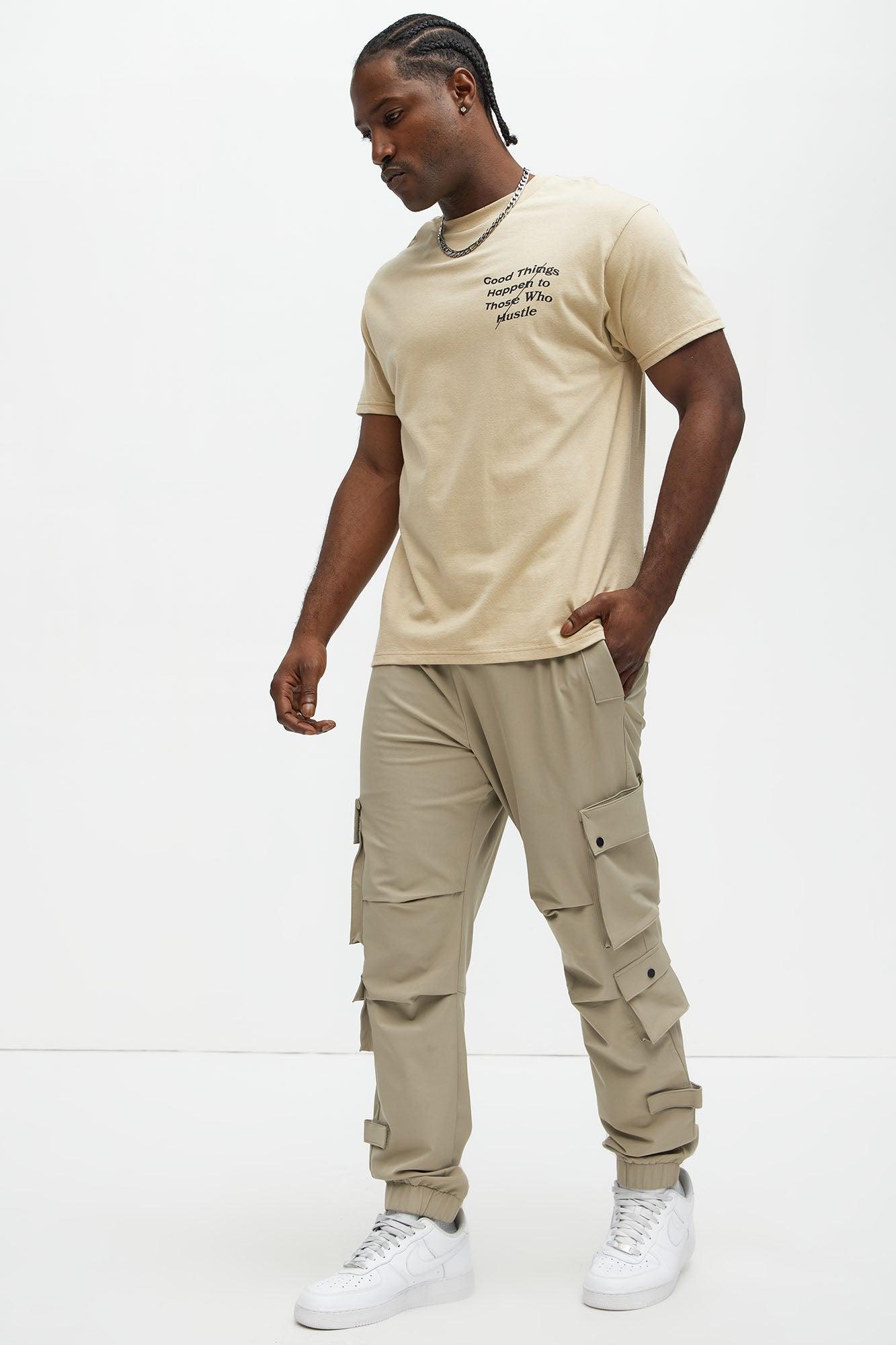 Nylon Utility Cargo Jogger - Khaki Product Image