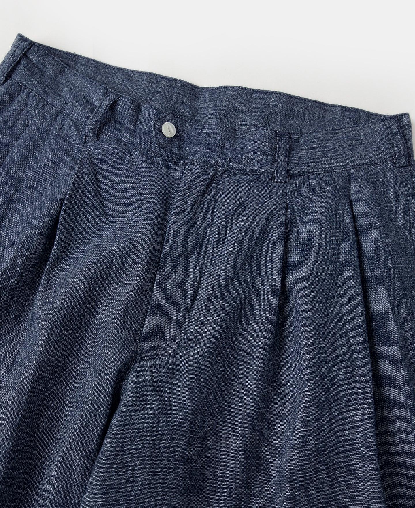 1930s Double-Pleated Chambray Pants Product Image