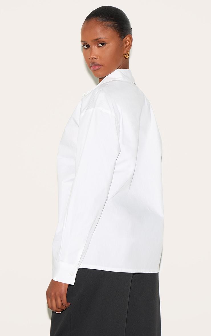 White Cotton Button Shirt Product Image
