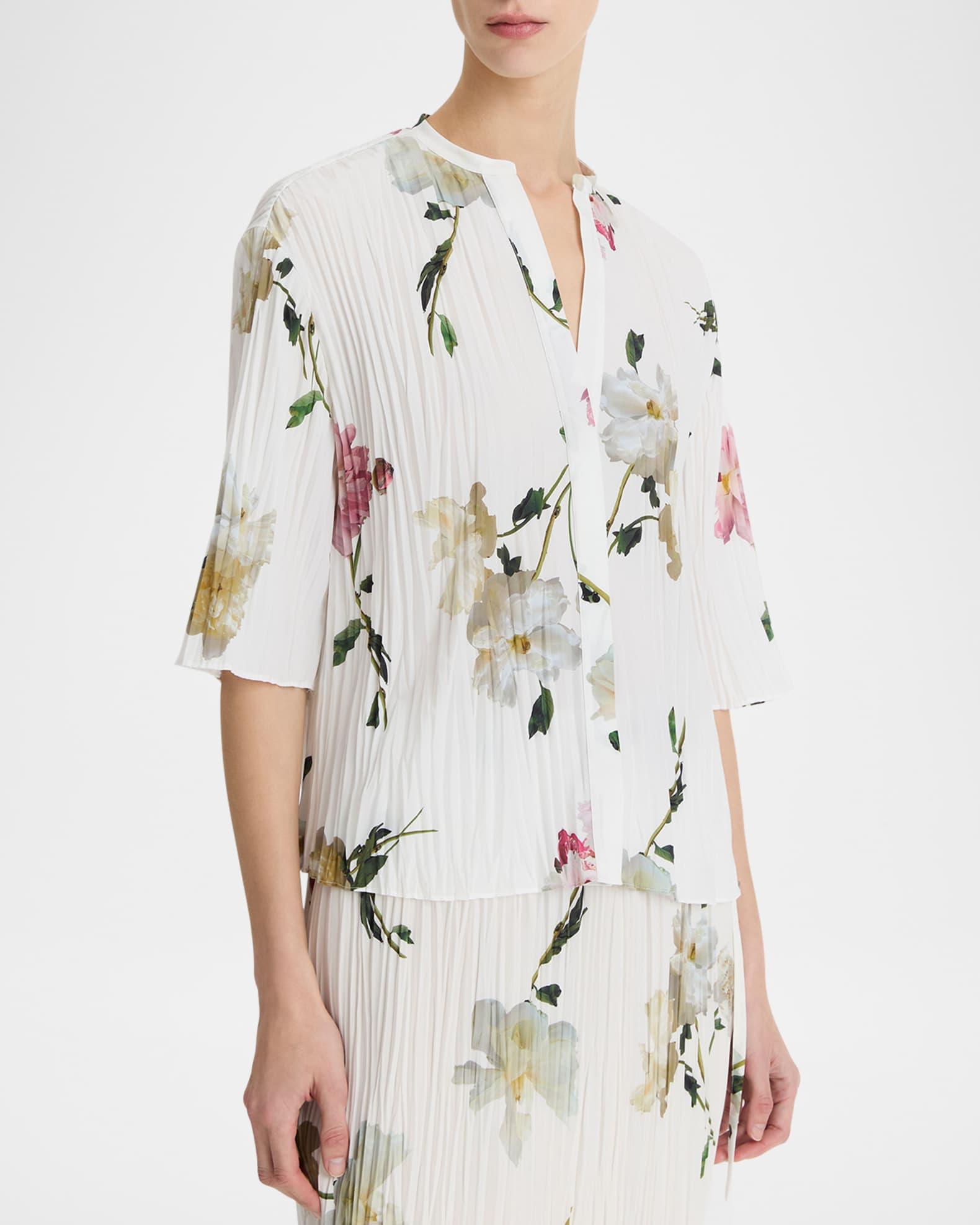 Floral Pleated Shirt Product Image