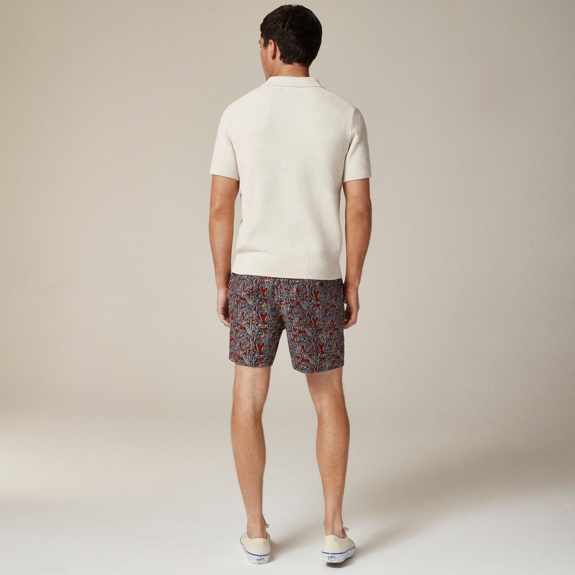 Short-sleeve cotton seed-stitch sweater-polo Product Image