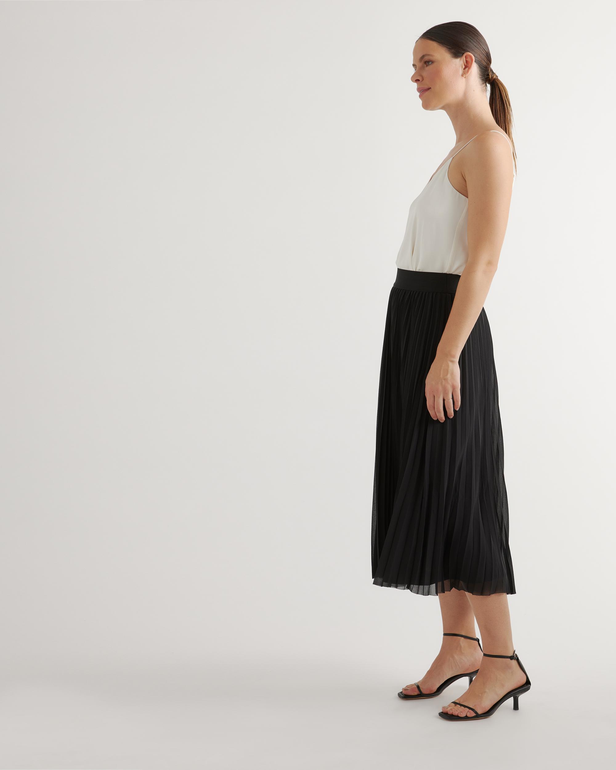 Quince | Women's Chiffon Pleated Midi Skirt Size XS, 100% Polyester Product Image