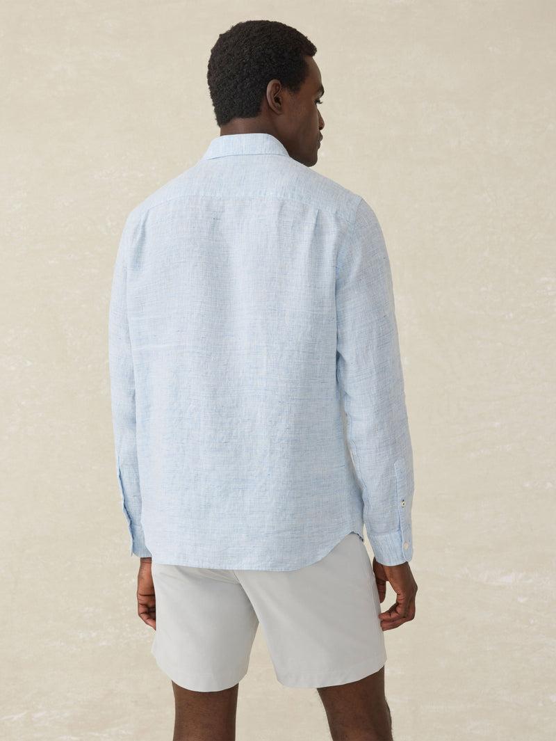 Laguna Linen Shirt - Light Blue Melange Product Image