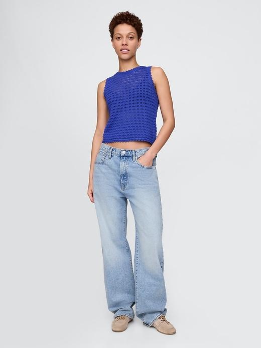 100% Cotton Crochet Tank Top Product Image