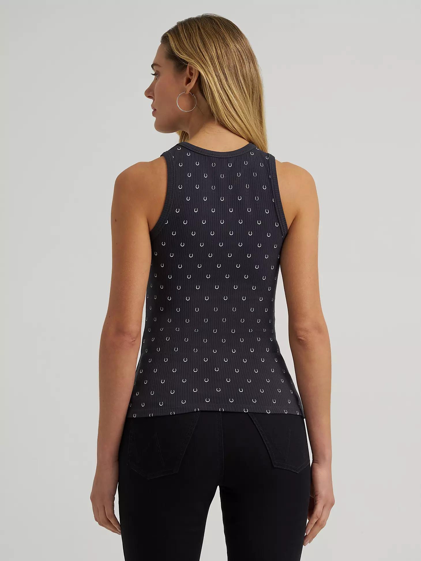 Women's Wrangler Printed Slim Goddess Tank Horseshoe Product Image
