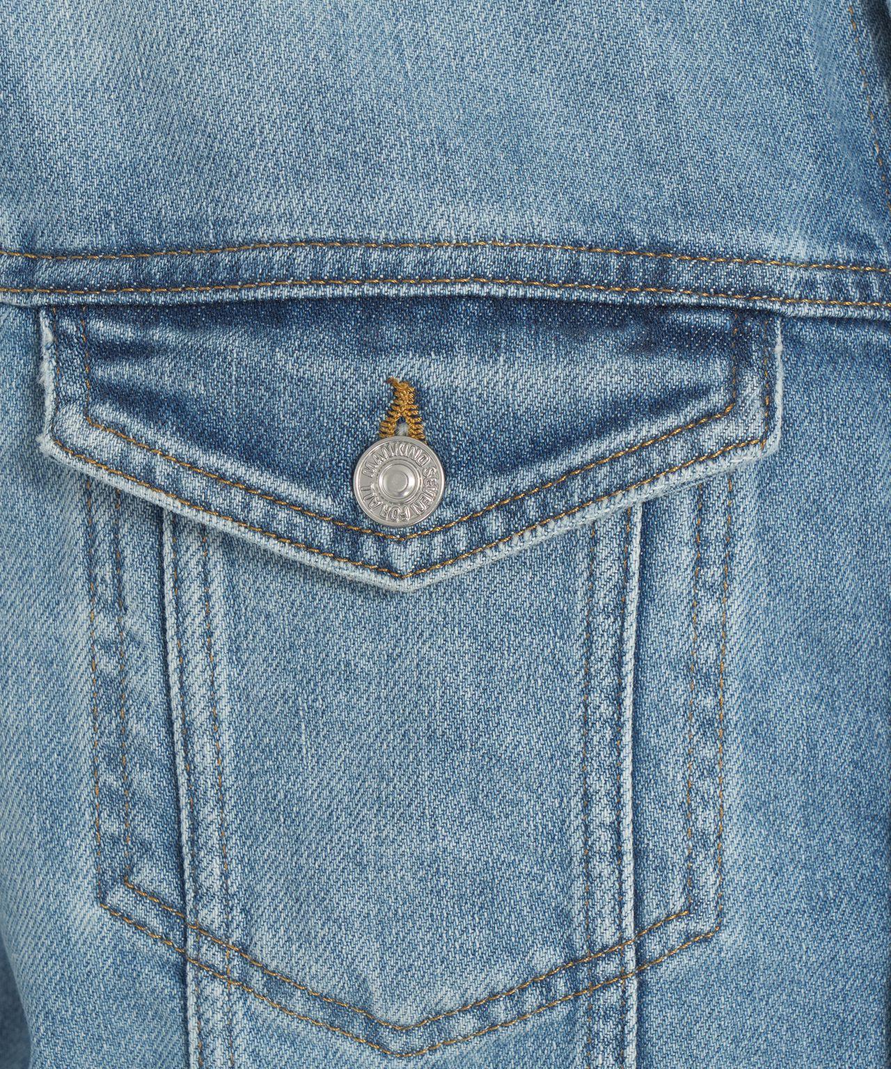 Denim jacket with corduroy collar Product Image