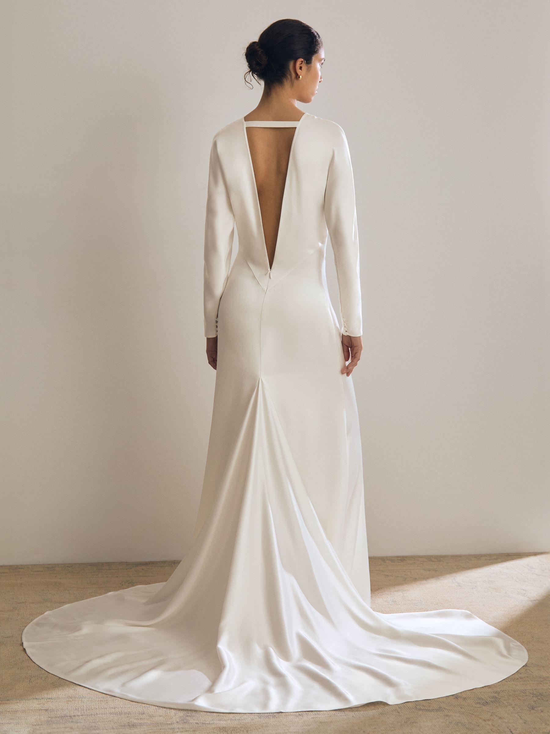 Atelier Duchess Satin Bridal Maxi Dress in White Product Image