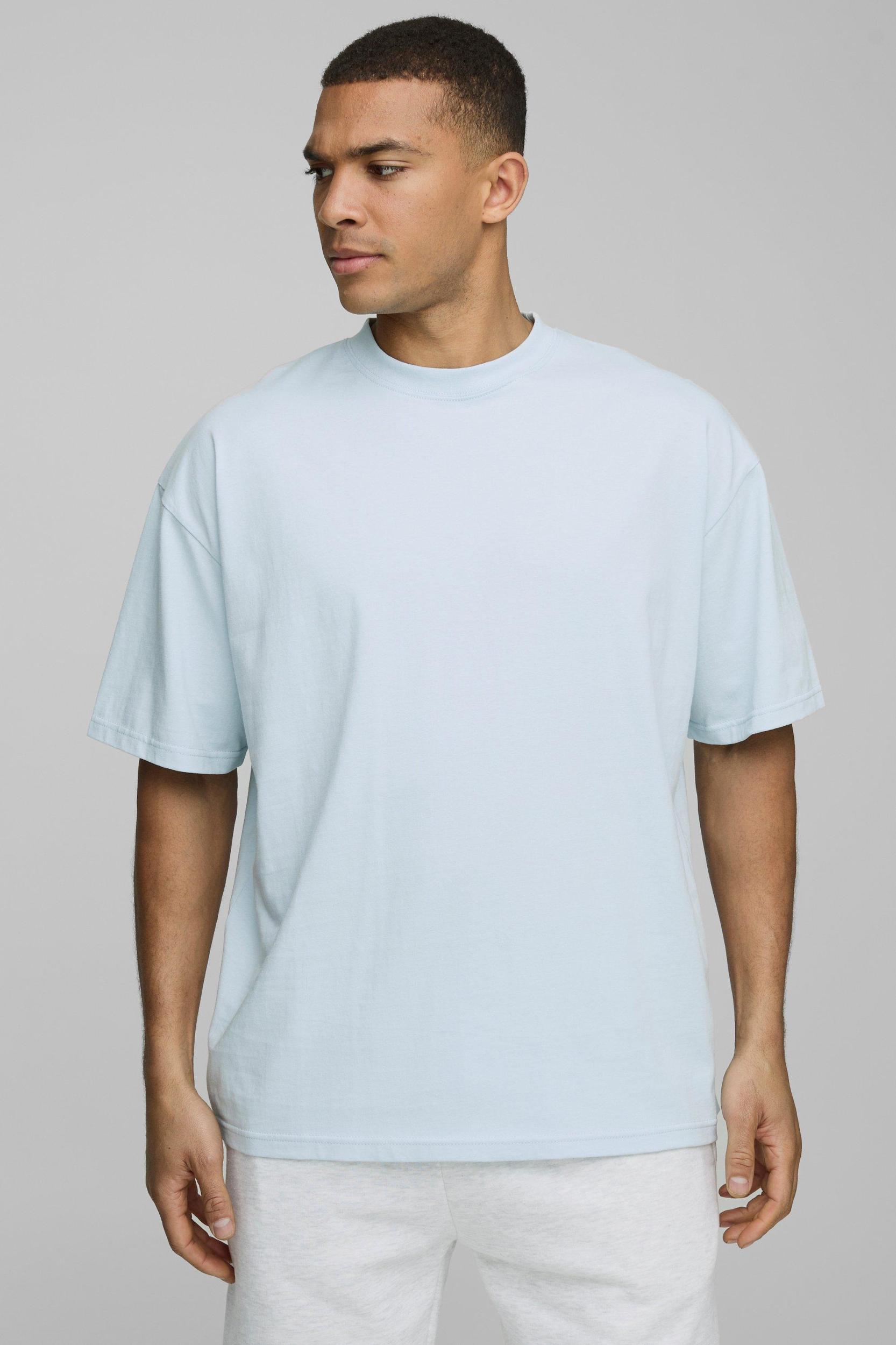 2 Pack Oversized Heavyweight Crew Neck T-Shirts | boohooMAN USA Product Image
