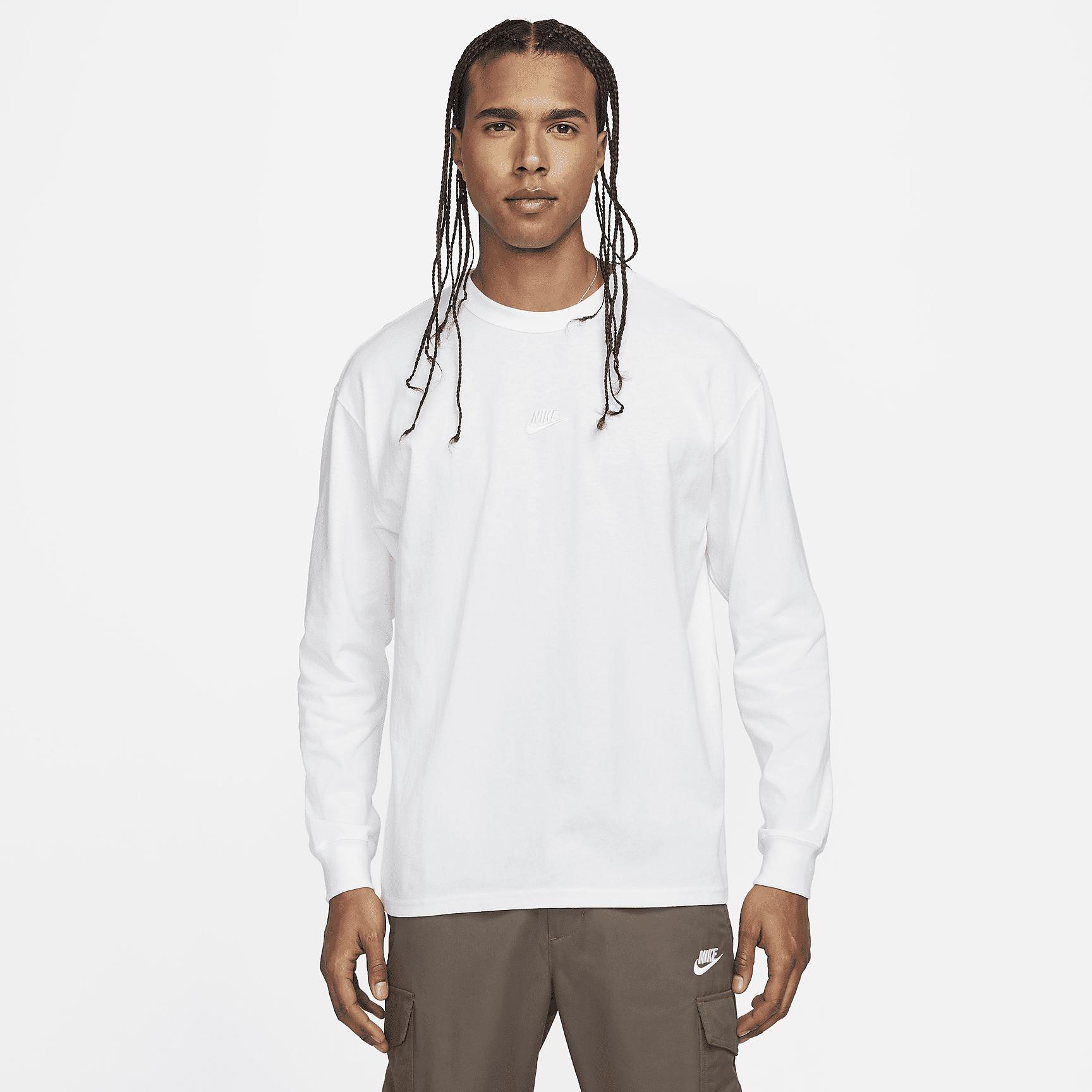 Mens Nike Sportswear Premium Essentials Long-Sleeve T-Shirt | DO7390-100 Product Image
