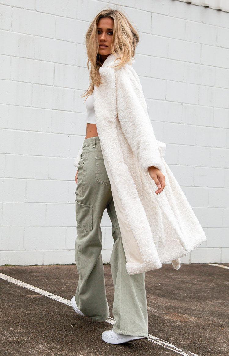 Harlen White Teddy Coat Product Image