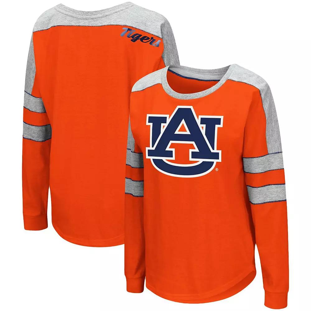 Womens Colosseum Auburn Tigers Trey Dolman Long Sleeve T-Shirt Product Image